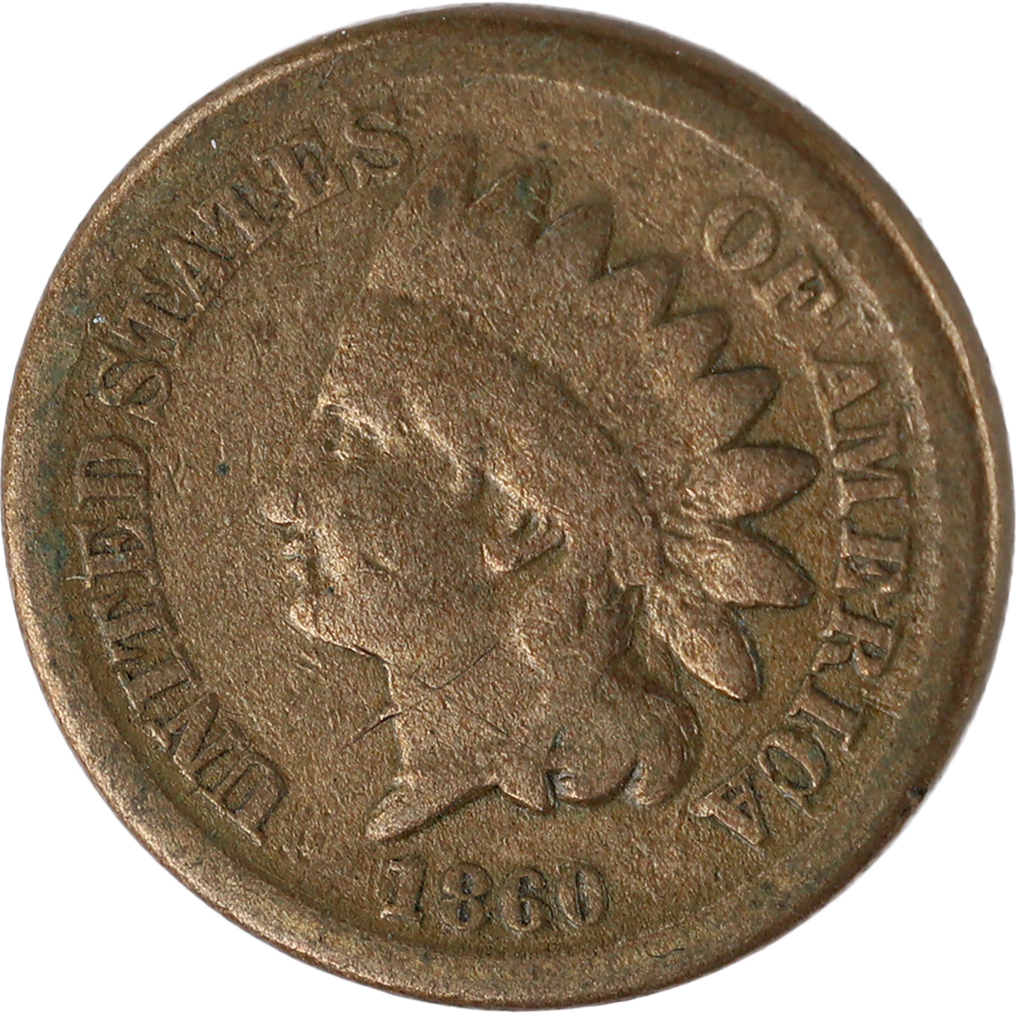 1860 Indian Head Cent G Good Copper-Nickel Penny 1c Coin SKU:I11998