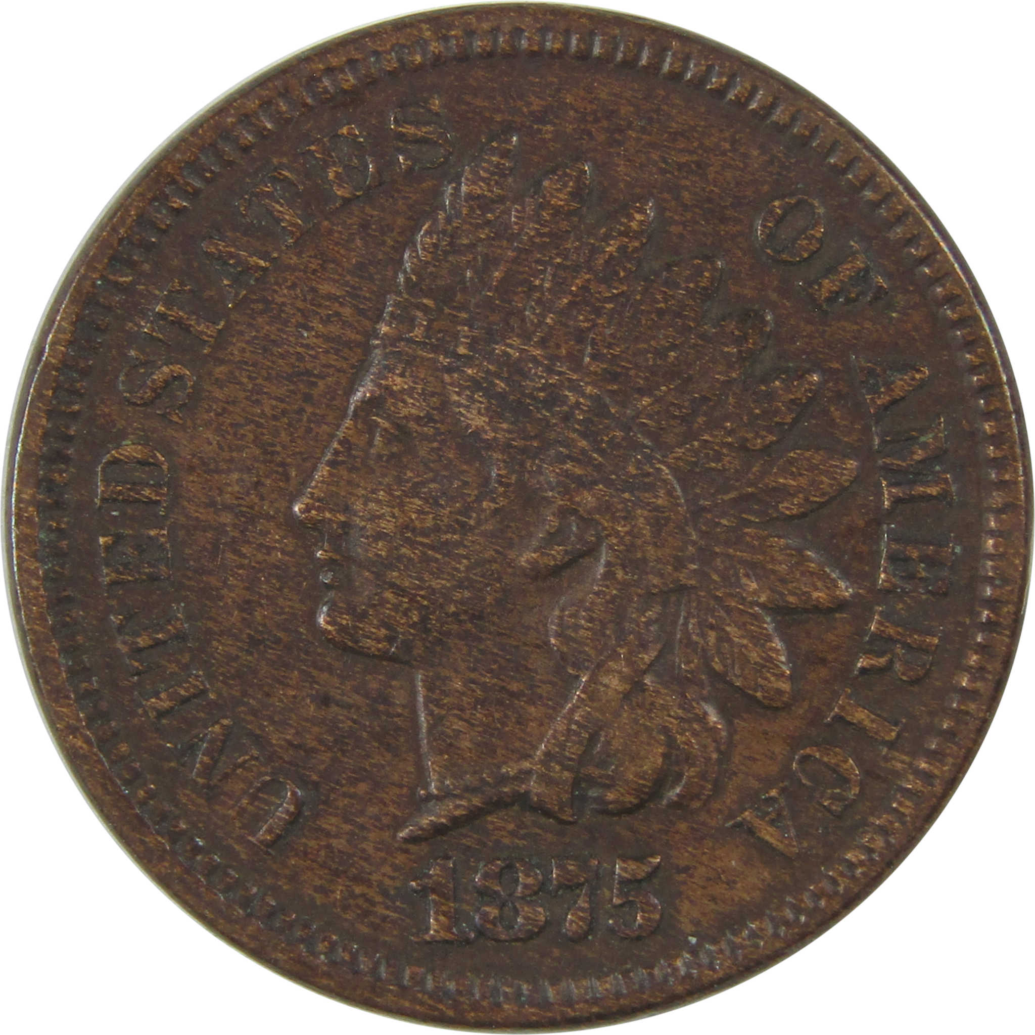 1875 Indian Head Cent VF Very Fine Penny 1c Coin SKU:I23264