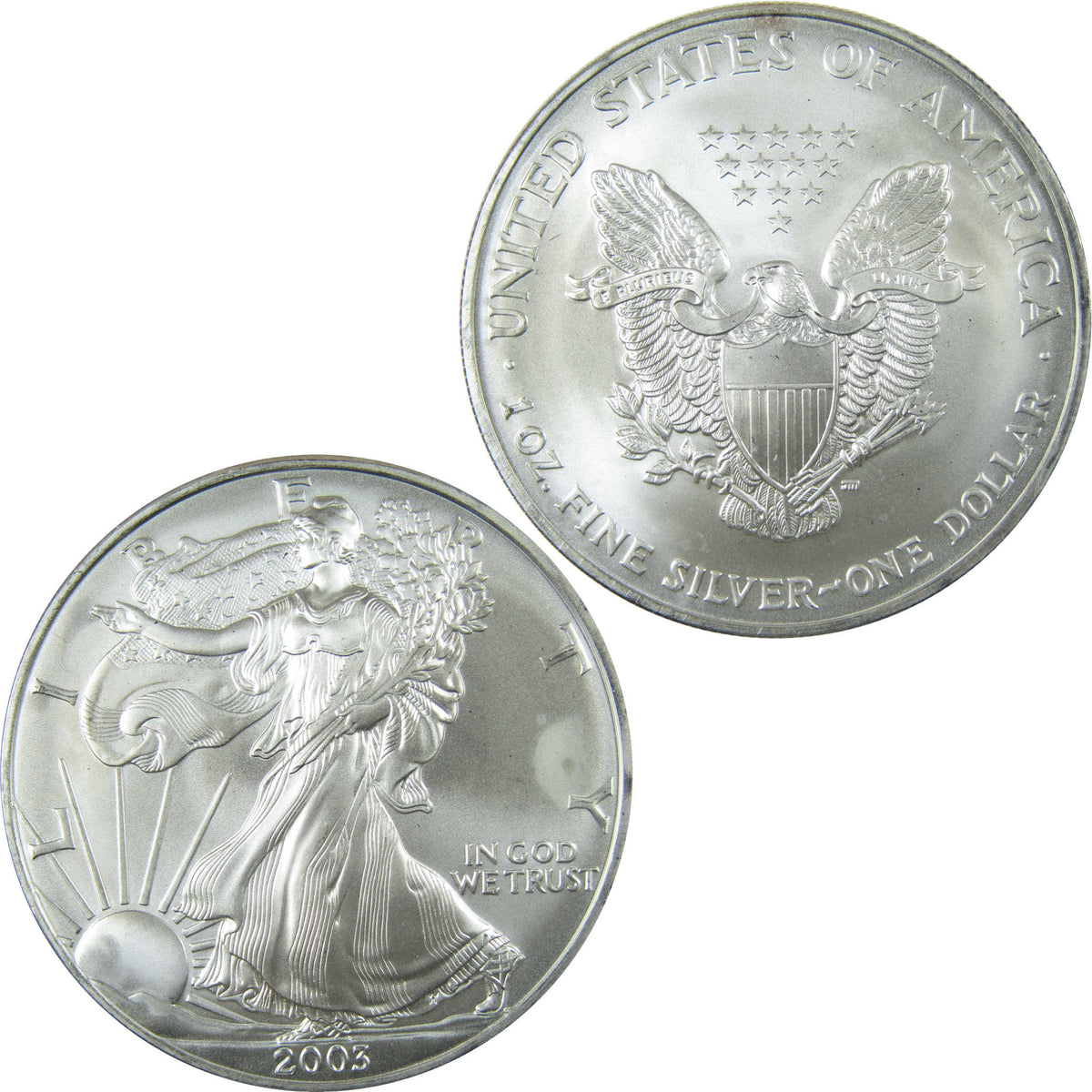 2003 American Silver Eagle Uncirculated Mint State $1 Coin SKU:CP1511