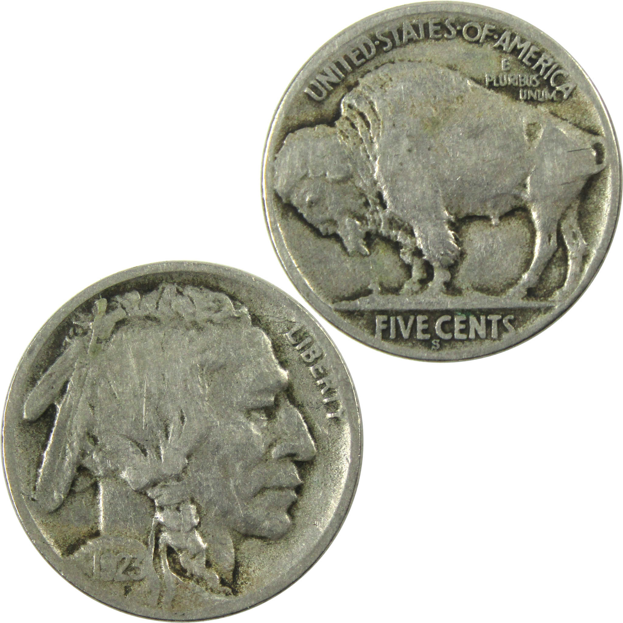 1923 S Indian Head Buffalo Nickel F Fine 5c Coin SKU:I13286