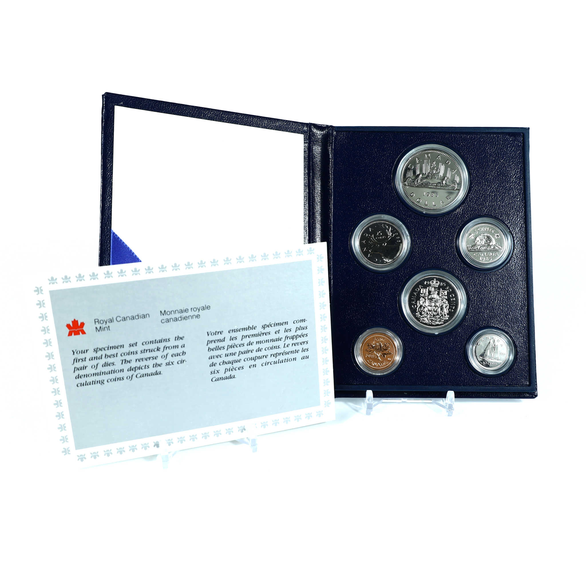 1985 Royal Canadian Mint Specimen Set Collectible OGP SKU:CPC4658