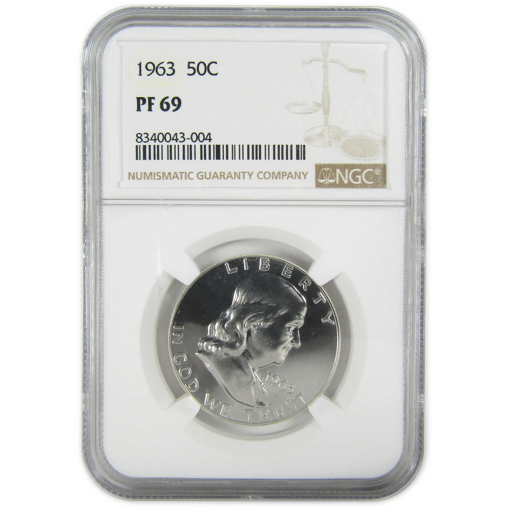 1963 Franklin Silver Half Dollar PF 69 NGC Proof 50c Coin SKU:I27435