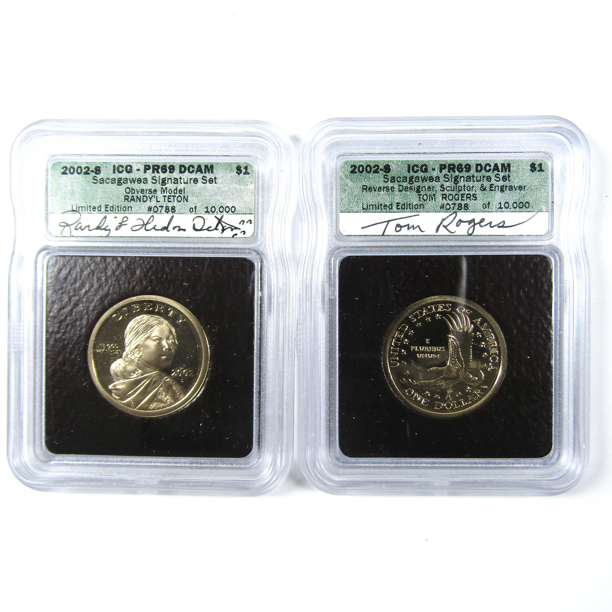 2002 Sacagawea Signature 6 Piece Dollar Set ICG SKU:CPC6612