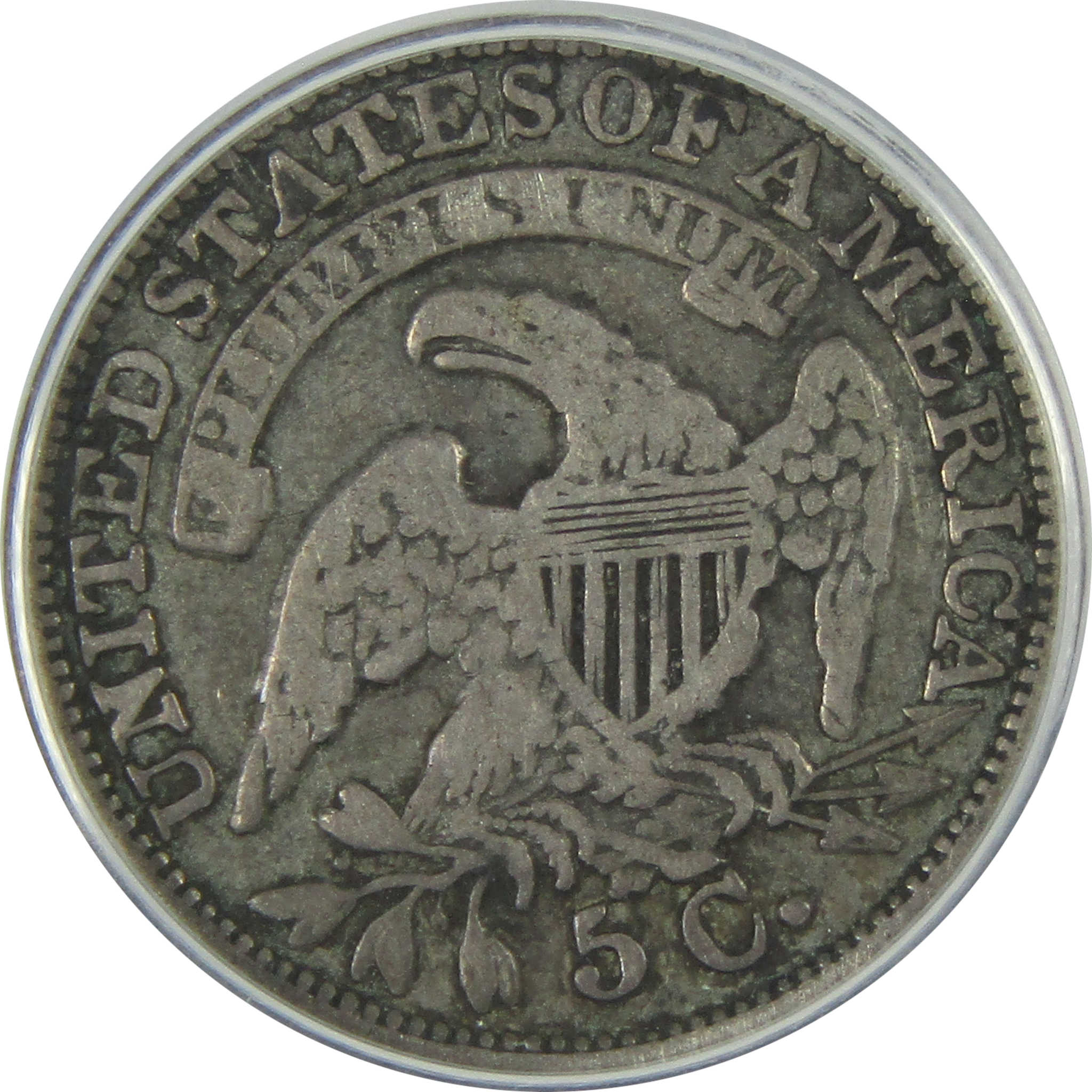 1835 Large Date 5C Capped Bust Half Dime VG 8 Details ANACS SKU:I16104