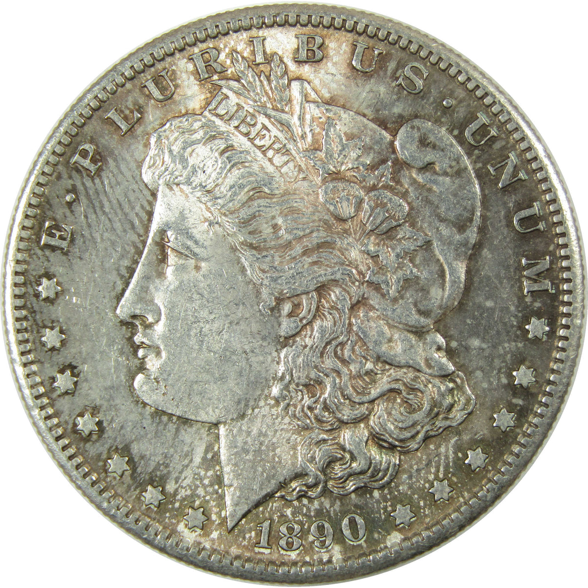 1890 S Morgan Silver Dollar Borderline Uncirculated $1 Coin