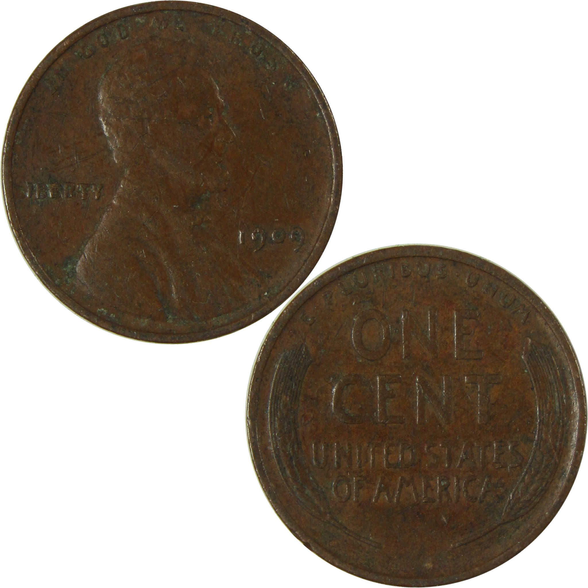 1909 Lincoln Wheat Cent VF Very Fine Penny 1c Coin SKU:I26751