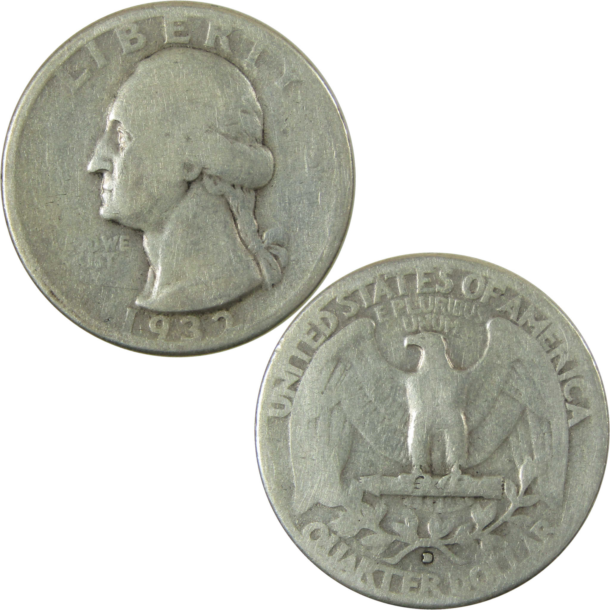 1932 D Washington Silver Quarter AG About Good 25c Coin SKU:CP1649