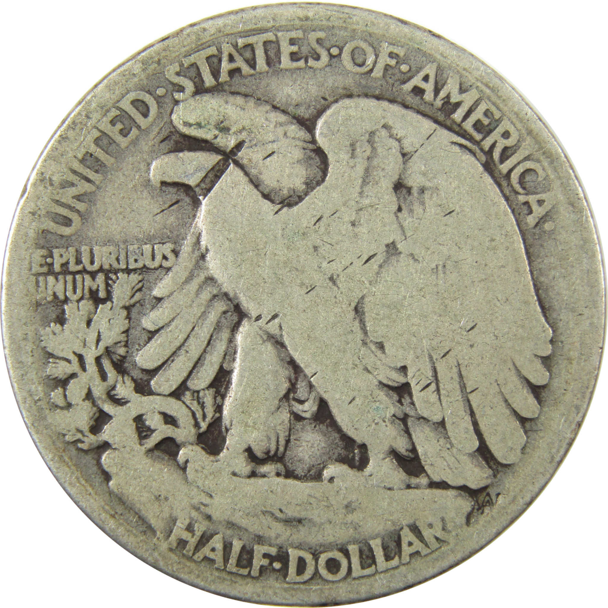 1917 D Obverse Liberty Walking 50c VG Very Good Details SKU:CP1431