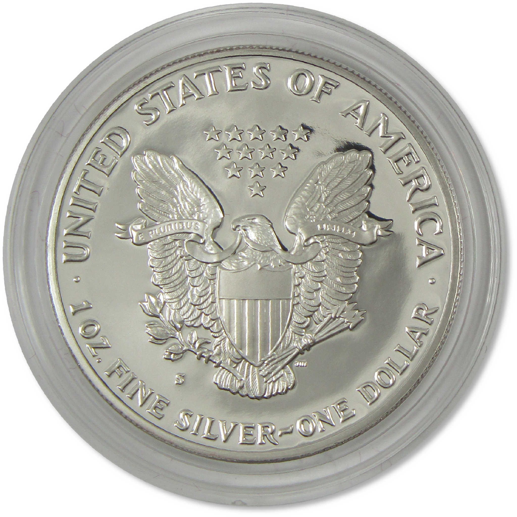 1991 S American Silver Eagle Choice Proof Bullion $1 Coin OGP COA