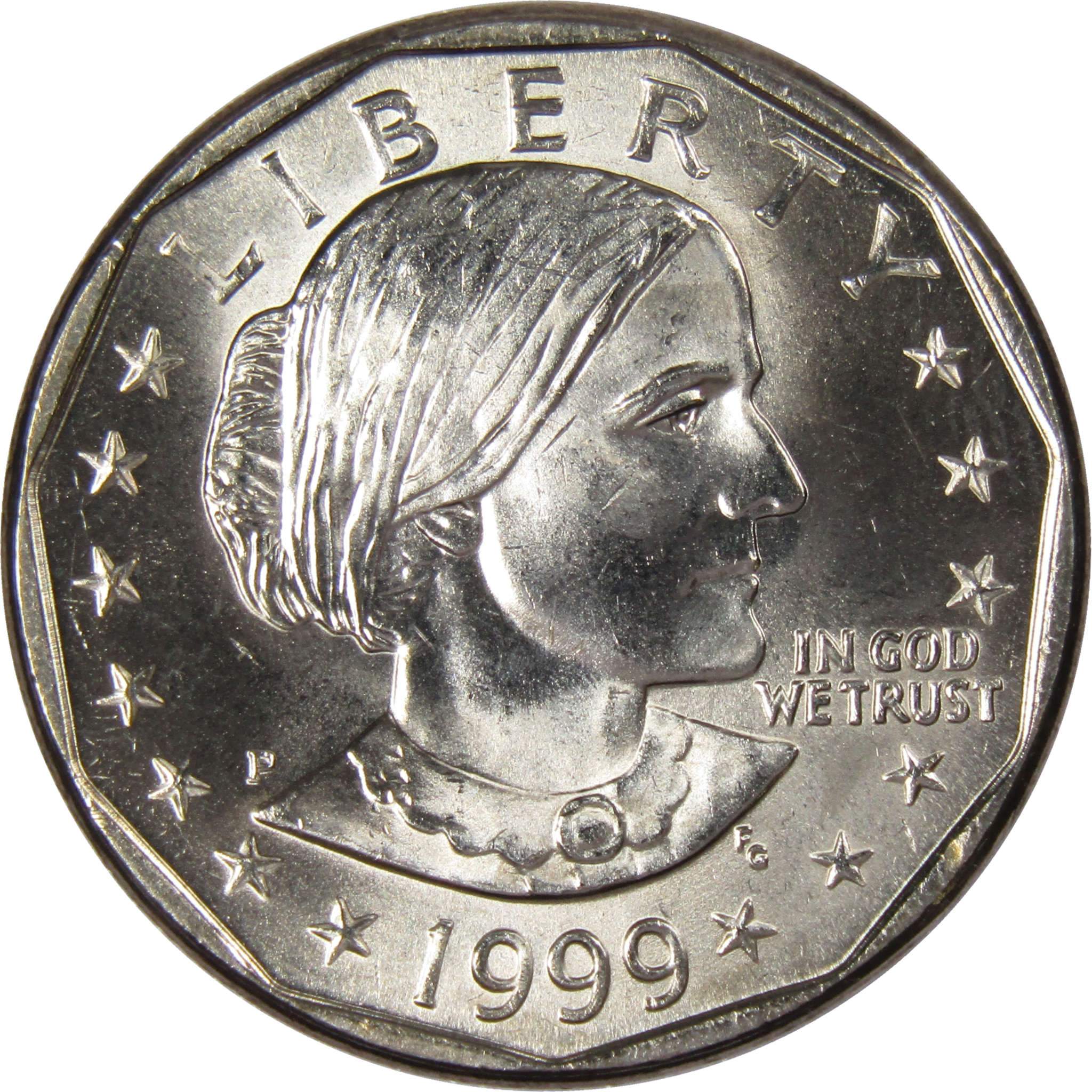 1999 P Susan B Anthony Dollar Clad Uncirculated Mint State SBA $1 Coin