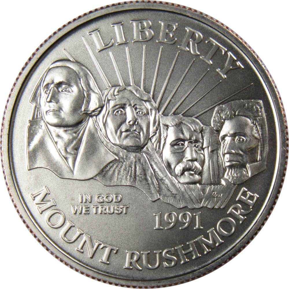 Mount Rushmore Commemorative 1991 D Clad Half Dollar BU Uncirculated 50c Coin