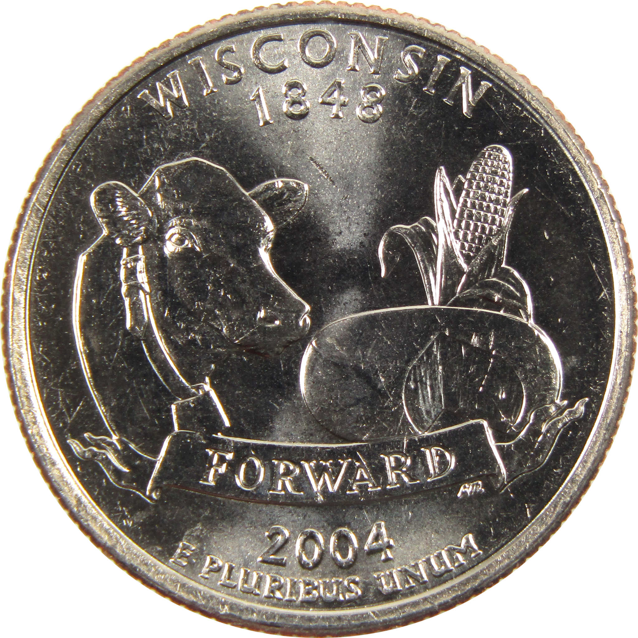 2004 D Wisconsin State Quarter BU Uncirculated Clad 25c Coin