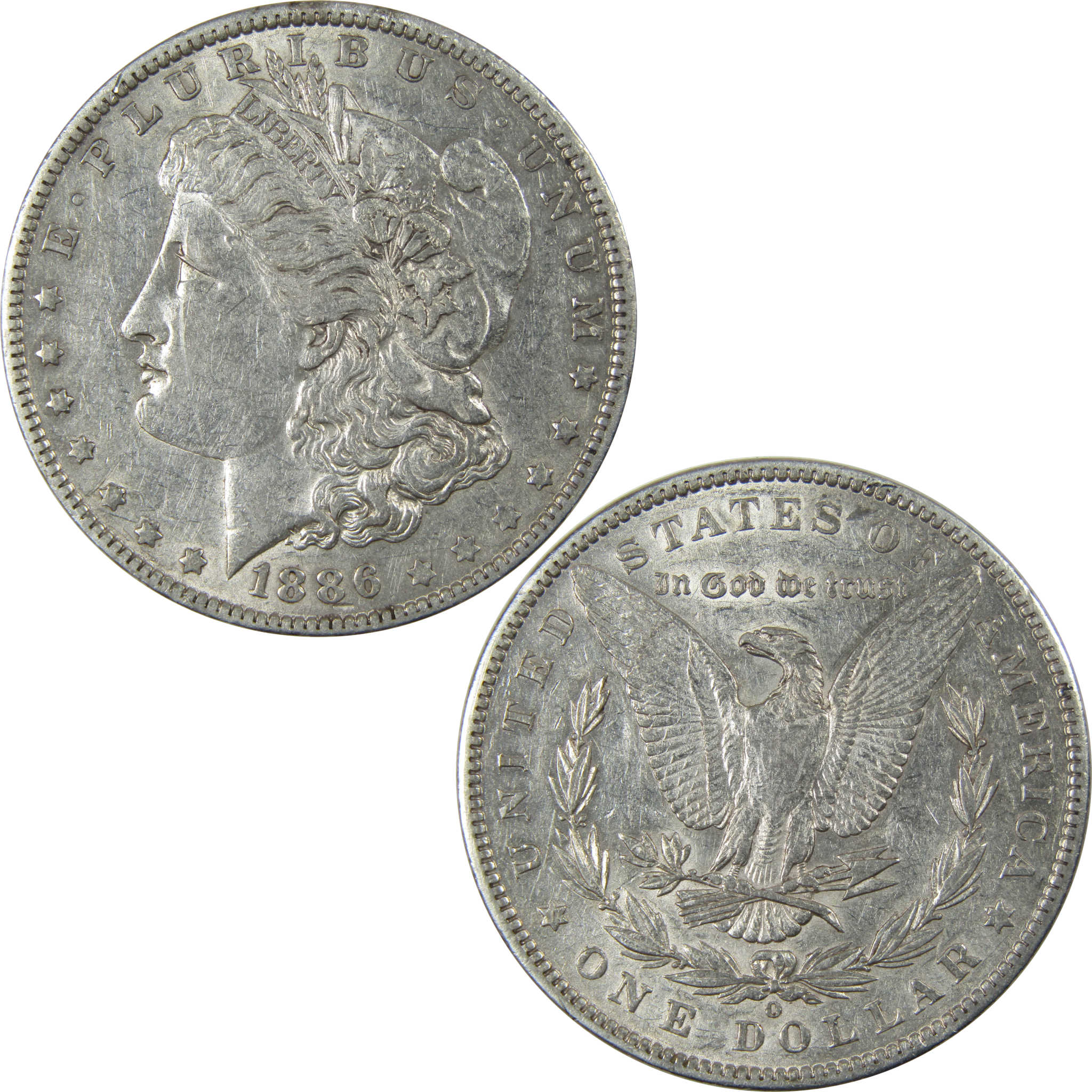 1886 O Morgan Dollar AU About Uncirculated Silver $1 Coin SKU:I23697