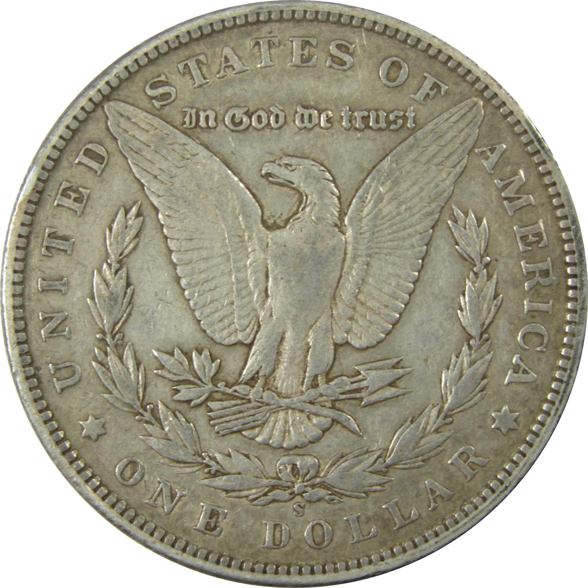 1896 S Morgan Silver Dollar VF Very Fine $1 Coin SKU:I25924 - Morgan coin - Morgan silver dollar - Morgan silver dollar for sale - Profile Coins &amp; Collectibles