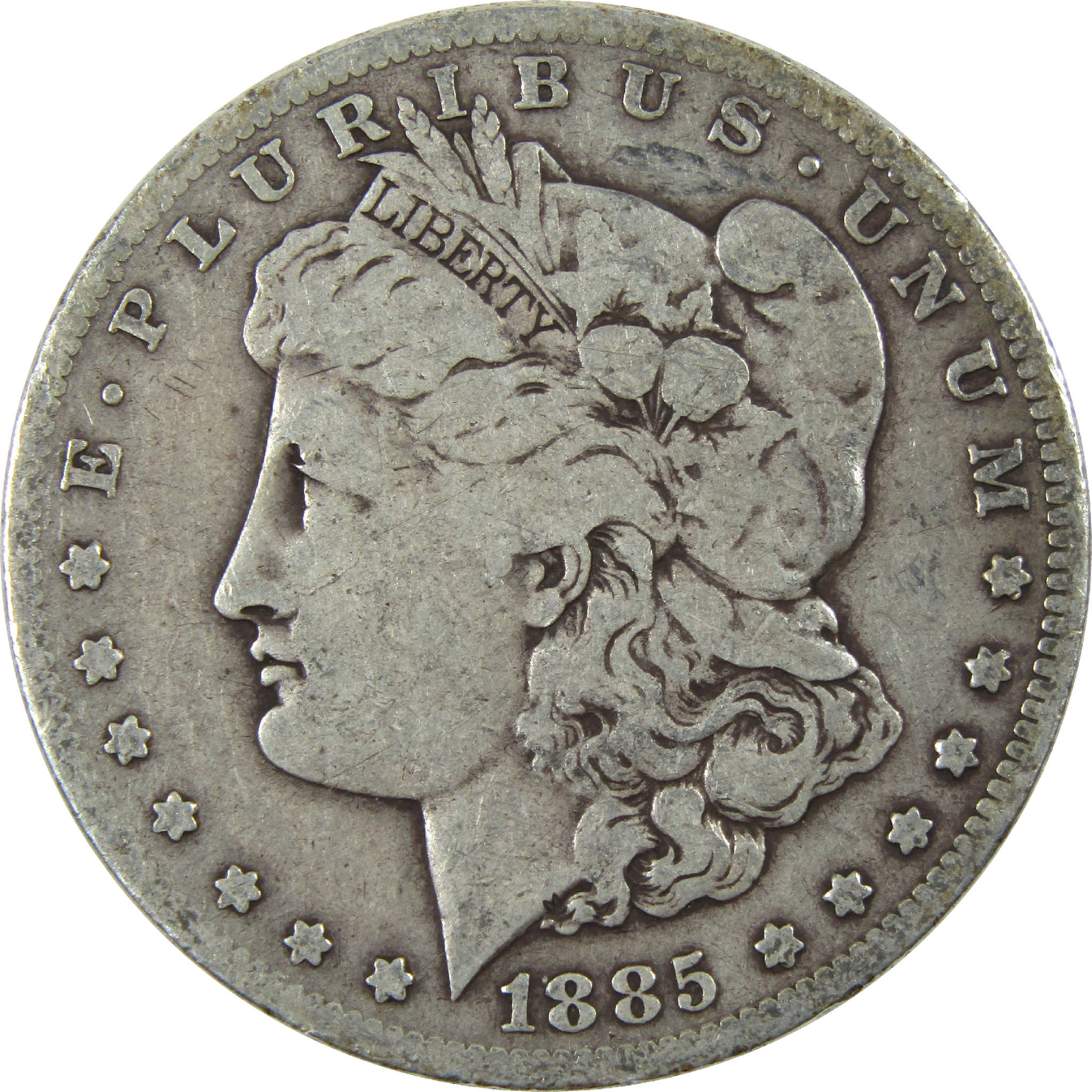 1885 S Morgan Dollar VG Very Good Silver $1 Coin SKU:I11846 - Morgan coin - Morgan silver dollar - Morgan silver dollar for sale - Profile Coins &amp; Collectibles