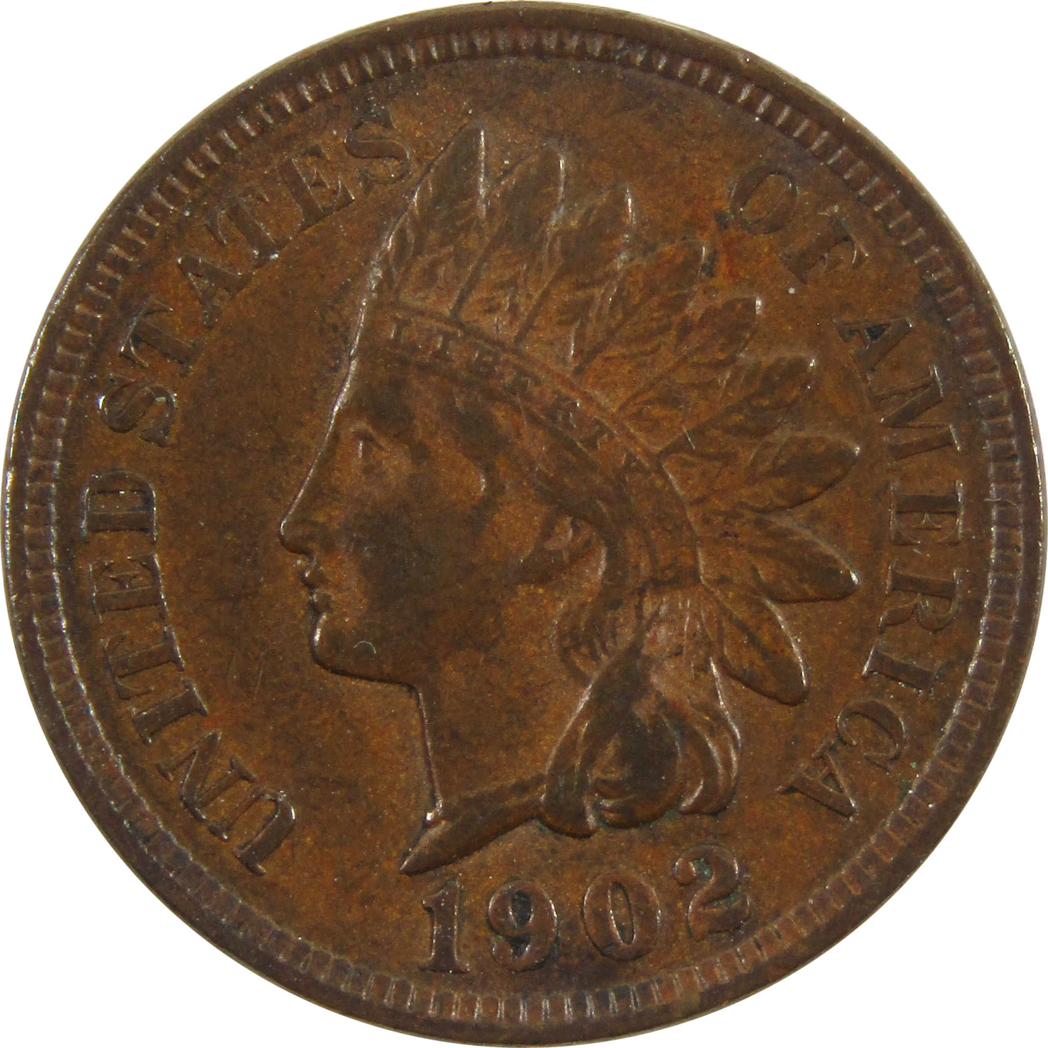 1902 Indian Head Cent AU About Uncirculated Penny 1c Coin SKU:I11129