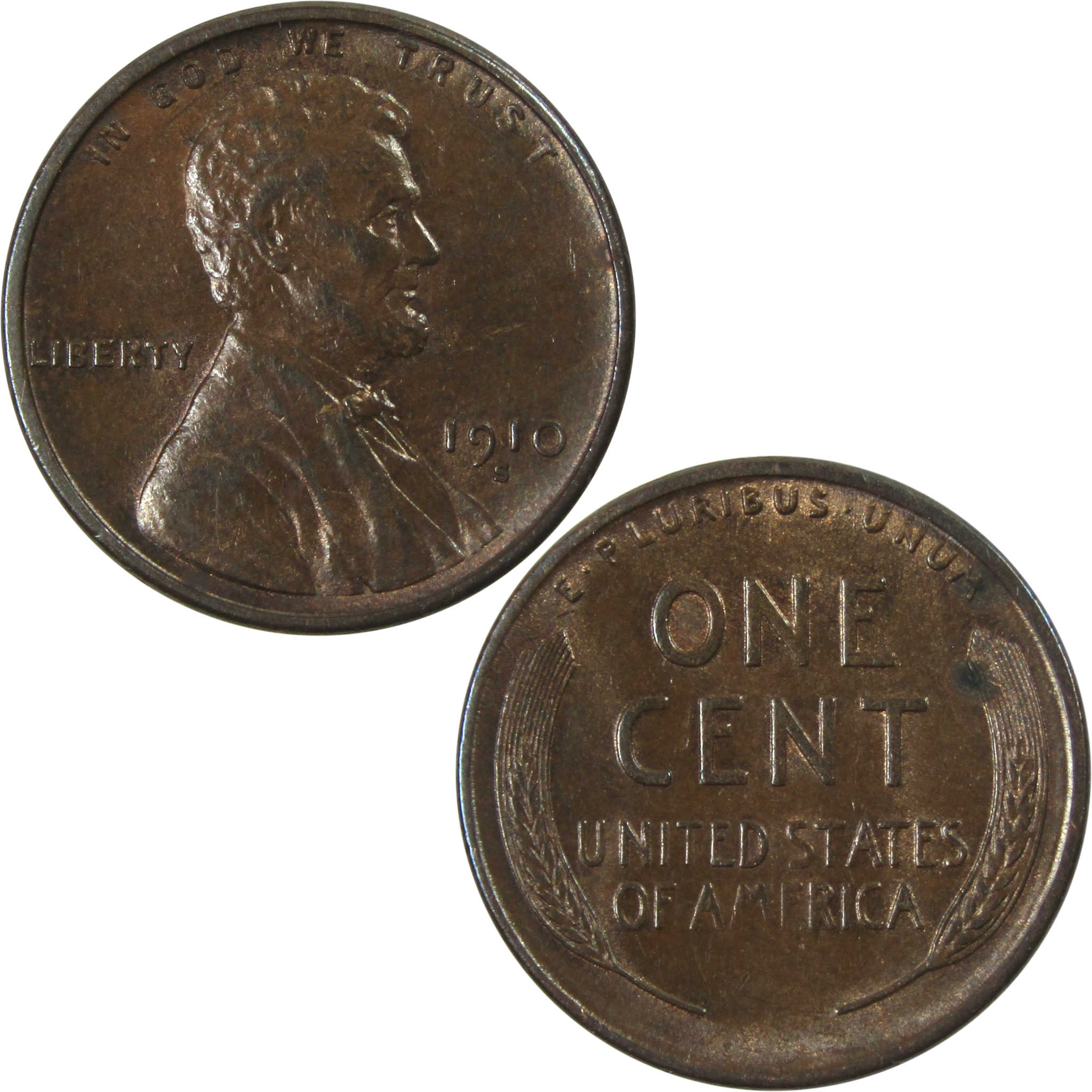 1910 S Lincoln Wheat Cent AU About Uncirculated Penny 1c SKU:I14007