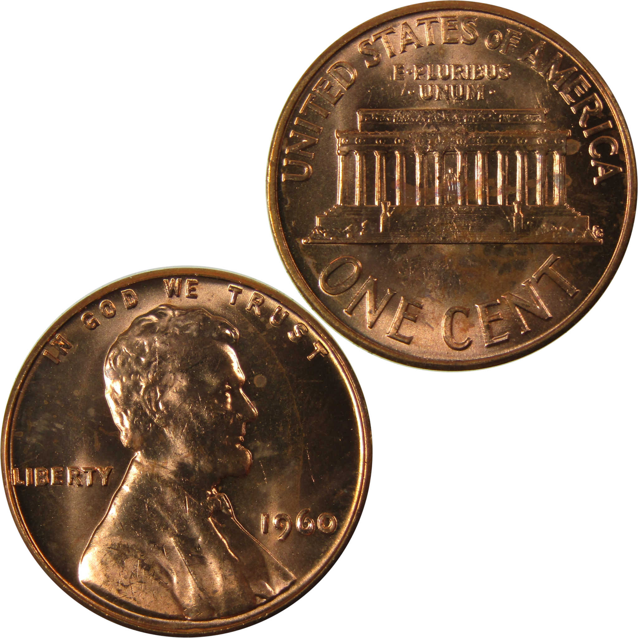 1960 Small Date Lincoln Memorial 1c Uncirculated Mint State SKU:I26567