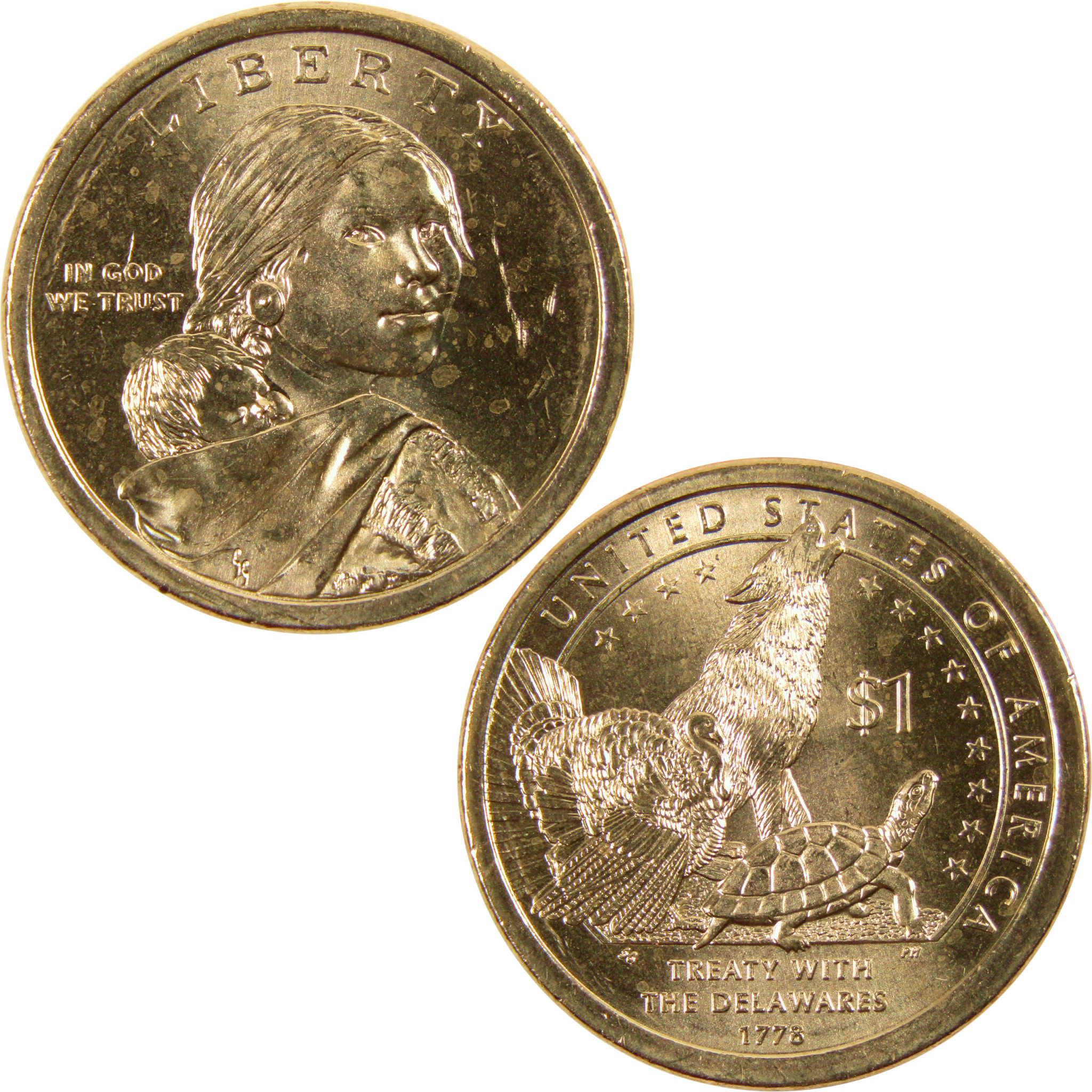 2013 P Treaty with the Delawares Native American Dollar Uncirculated
