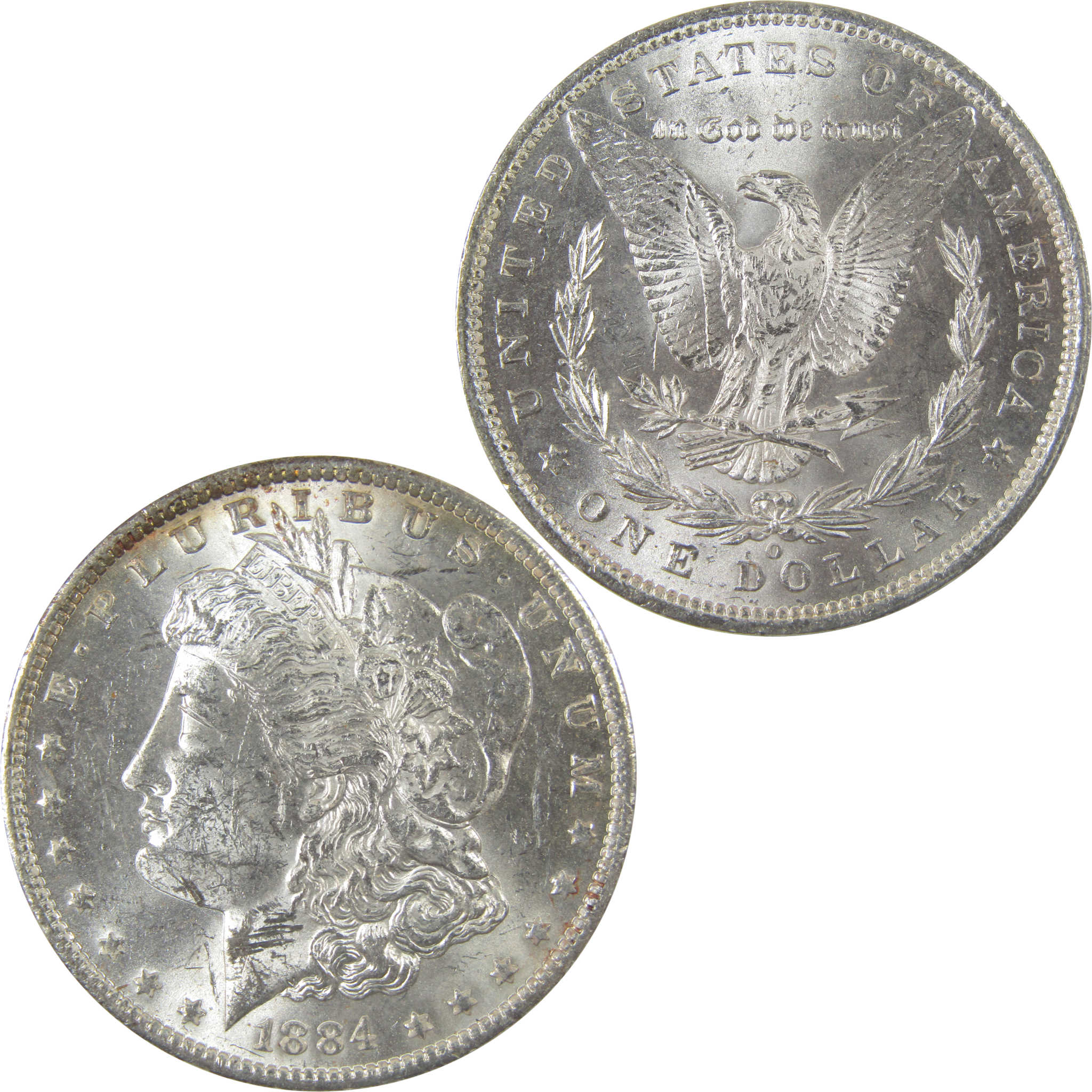 1884 O Morgan Silver Dollar Uncirculated Mint State $1 Coin SKU:I23893