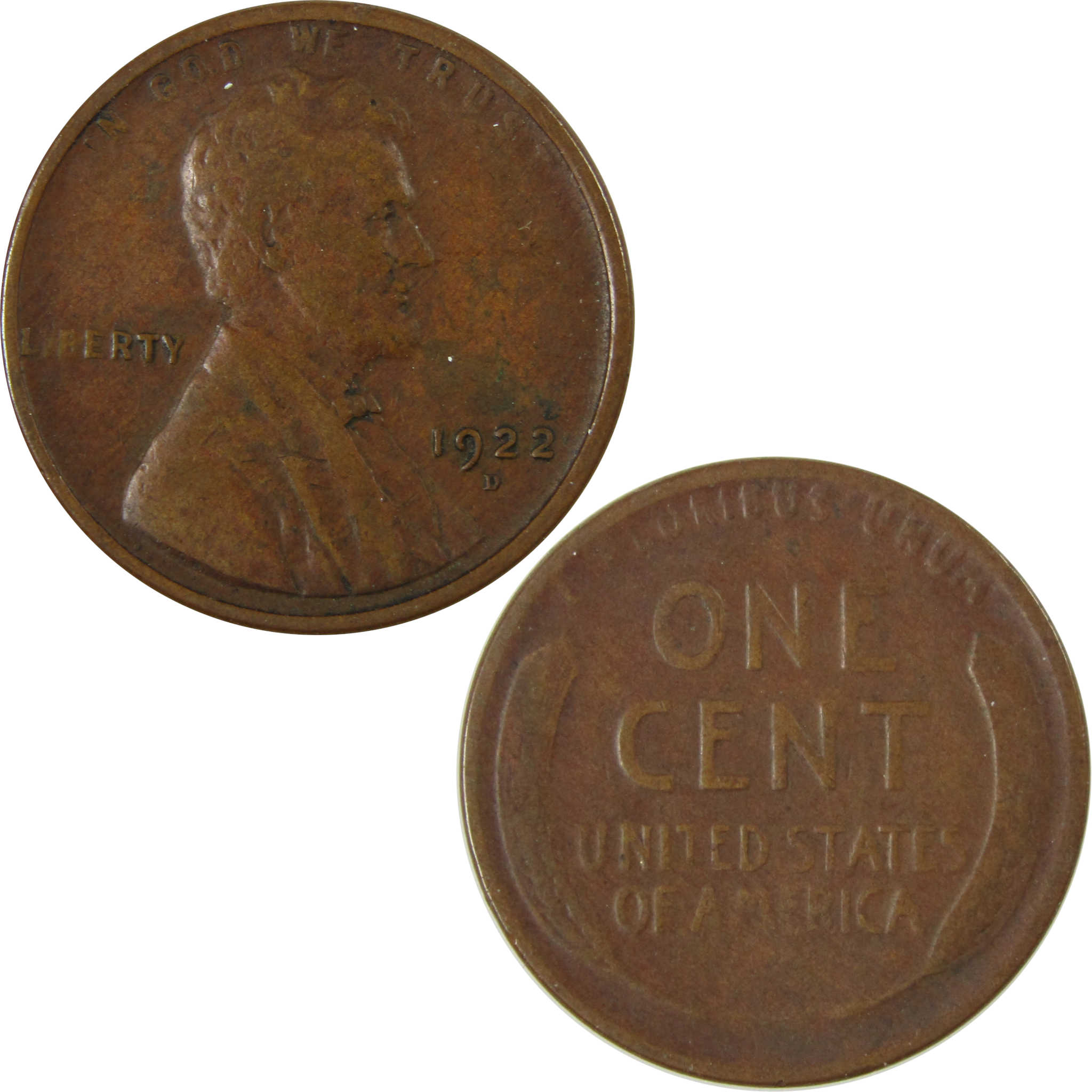 1922 D Lincoln Wheat Cent VG Very Good Penny 1c Coin SKU:I26463