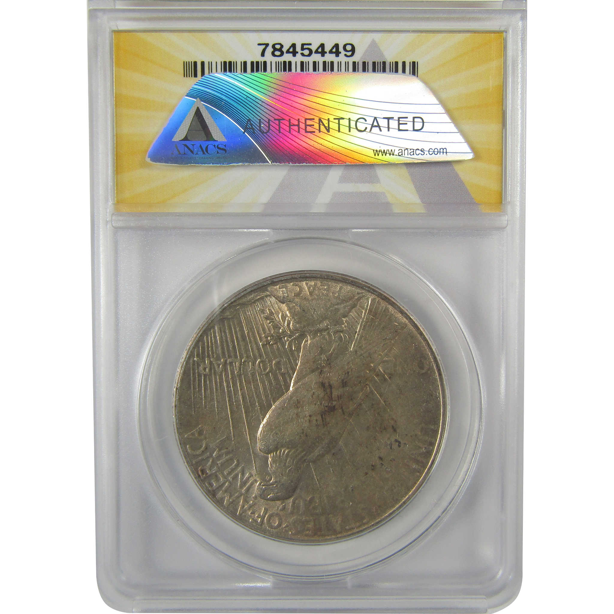 1935 S Peace Dollar AU 50 Details ANACS Silver $1 Coin SKU:I21627