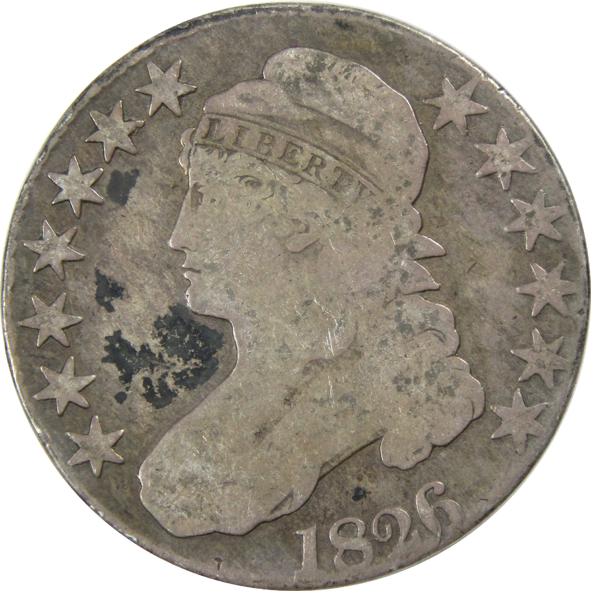 1826 Capped Bust Half Dollar AG About Good Silver 50c Coin SKU:I11772