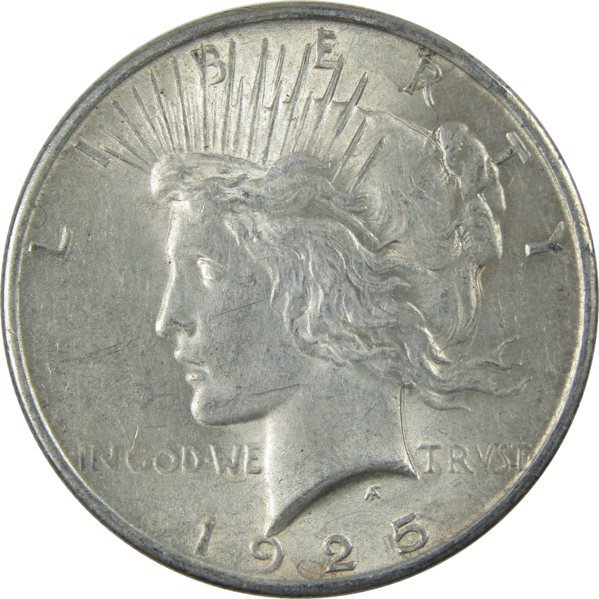 1925 Peace Dollar AU About Uncirculated Silver $1 Coin SKU:I15103