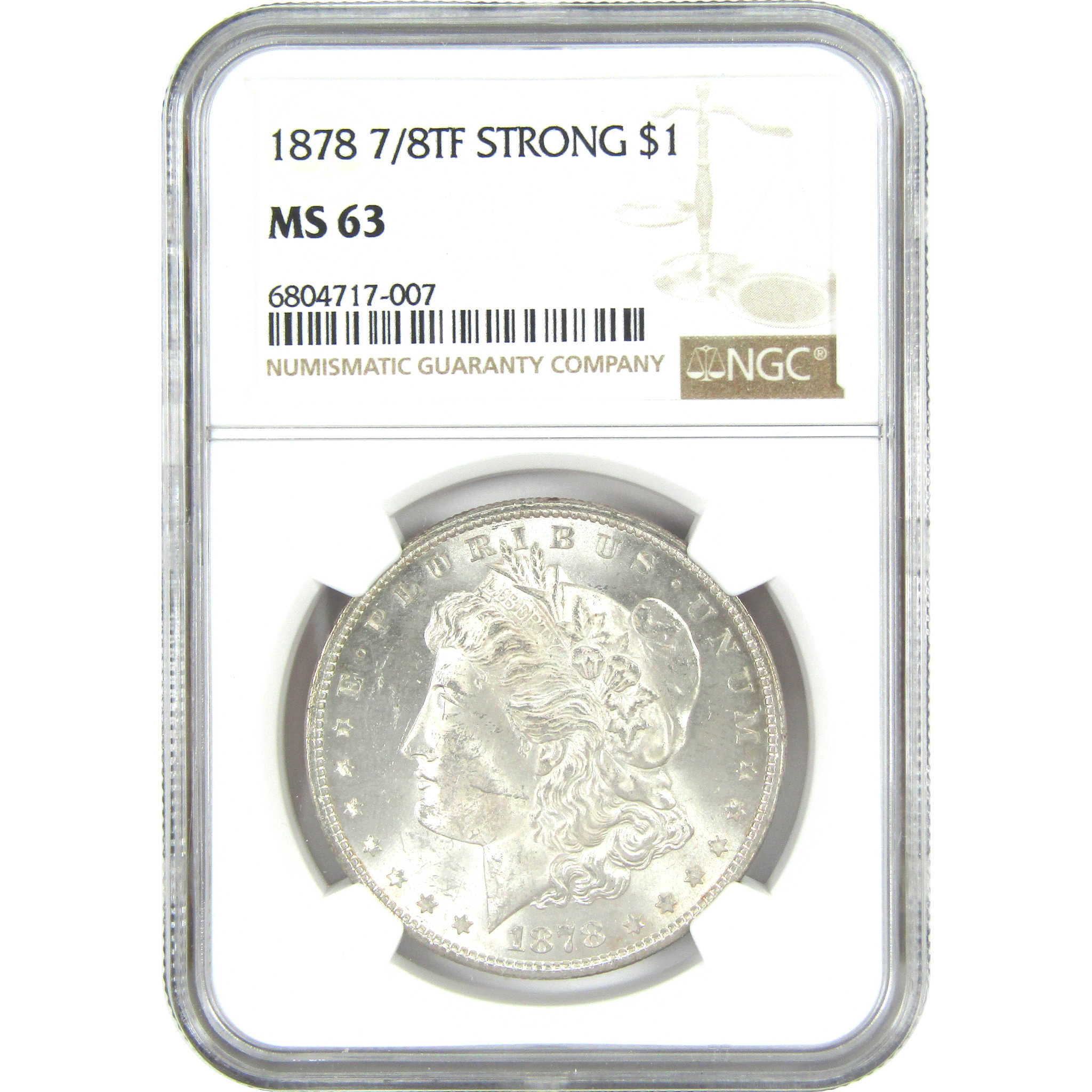 1878 7/8TF Strong Morgan Dollar MS 63 NGC Silver $1 Coin SKU:I16422 - Morgan coin - Morgan silver dollar - Morgan silver dollar for sale - Profile Coins &amp; Collectibles