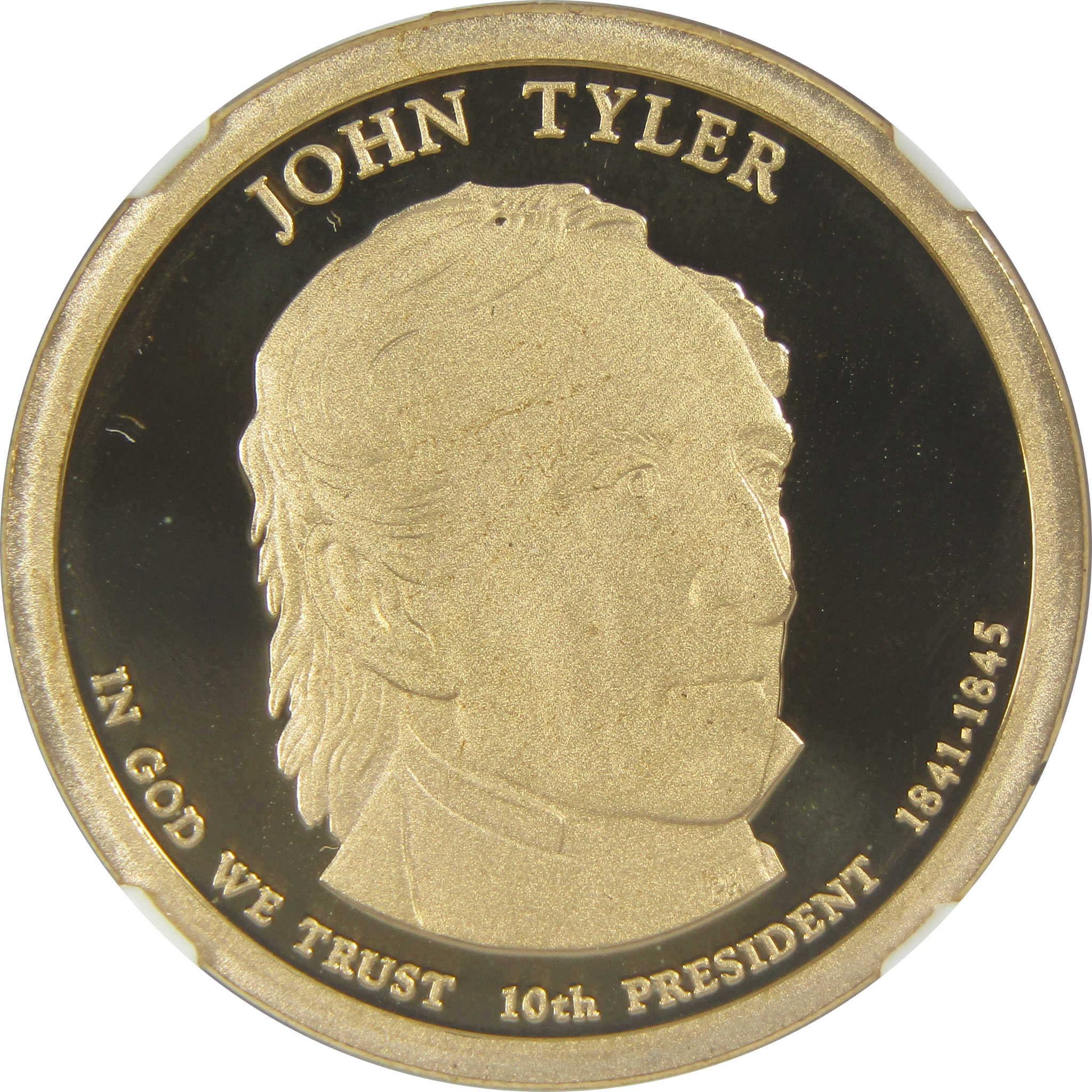 2009 S John Tyler Presidential Dollar PF 70 UCAM NGC SKU:CPC9251