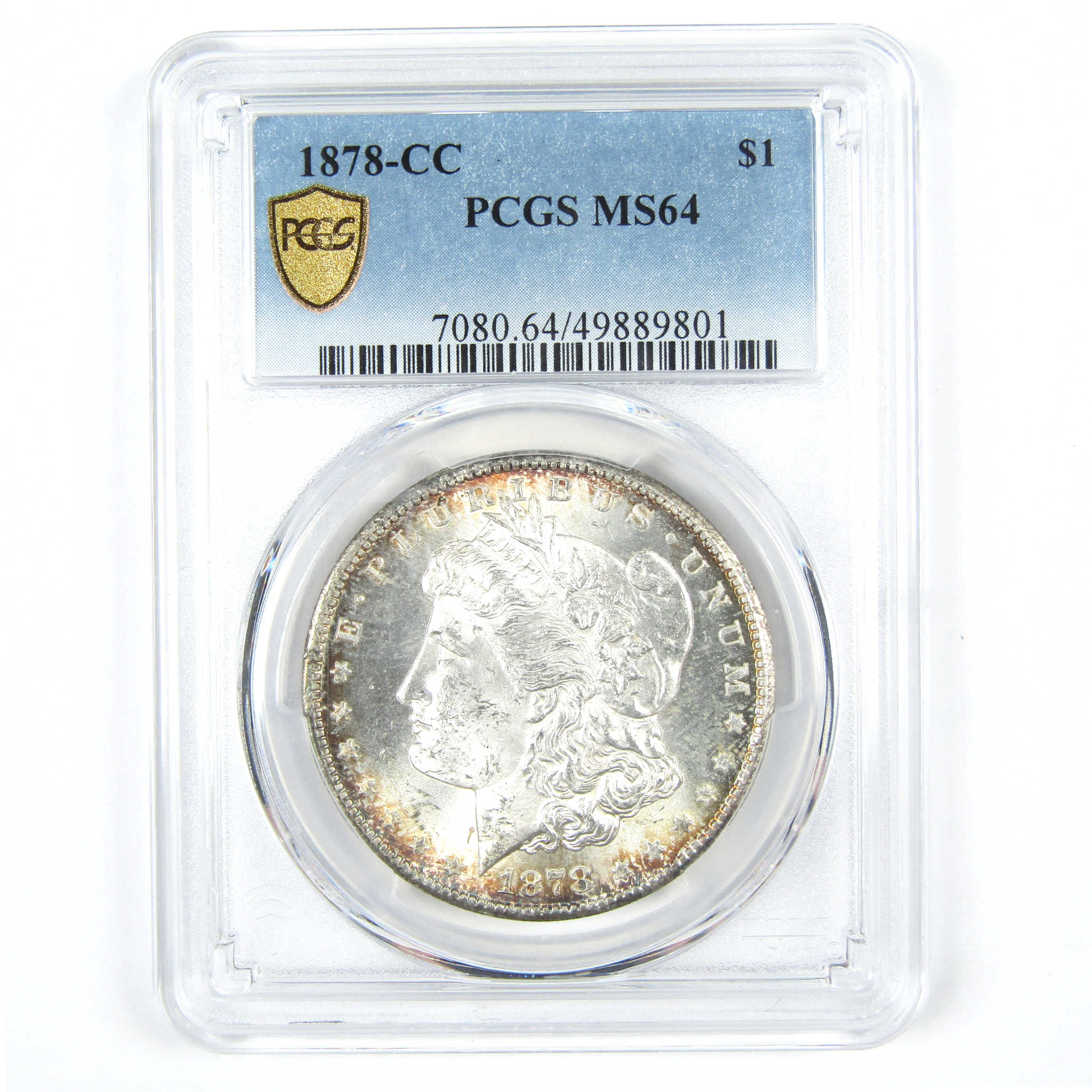 1878 CC Morgan Dollar MS 64 PCGS Silver $1 Coin Toned SKU:I15195