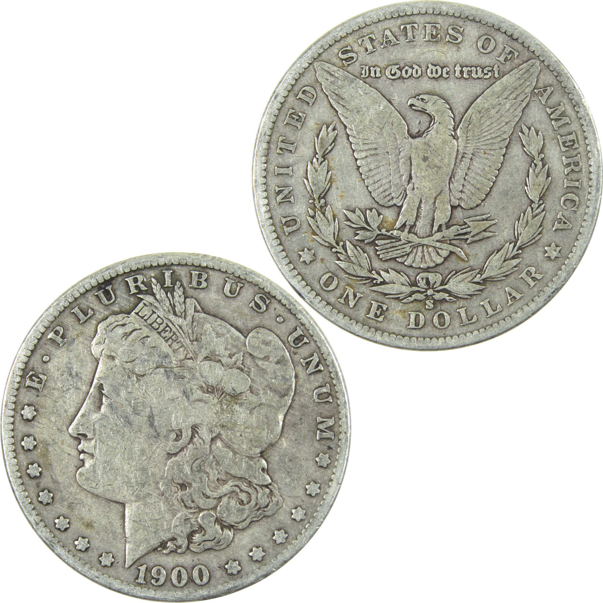 1900 S Morgan Dollar VG Very Good Silver $1 Coin SKU:I14625 - Morgan coin - Morgan silver dollar - Morgan silver dollar for sale - Profile Coins &amp; Collectibles