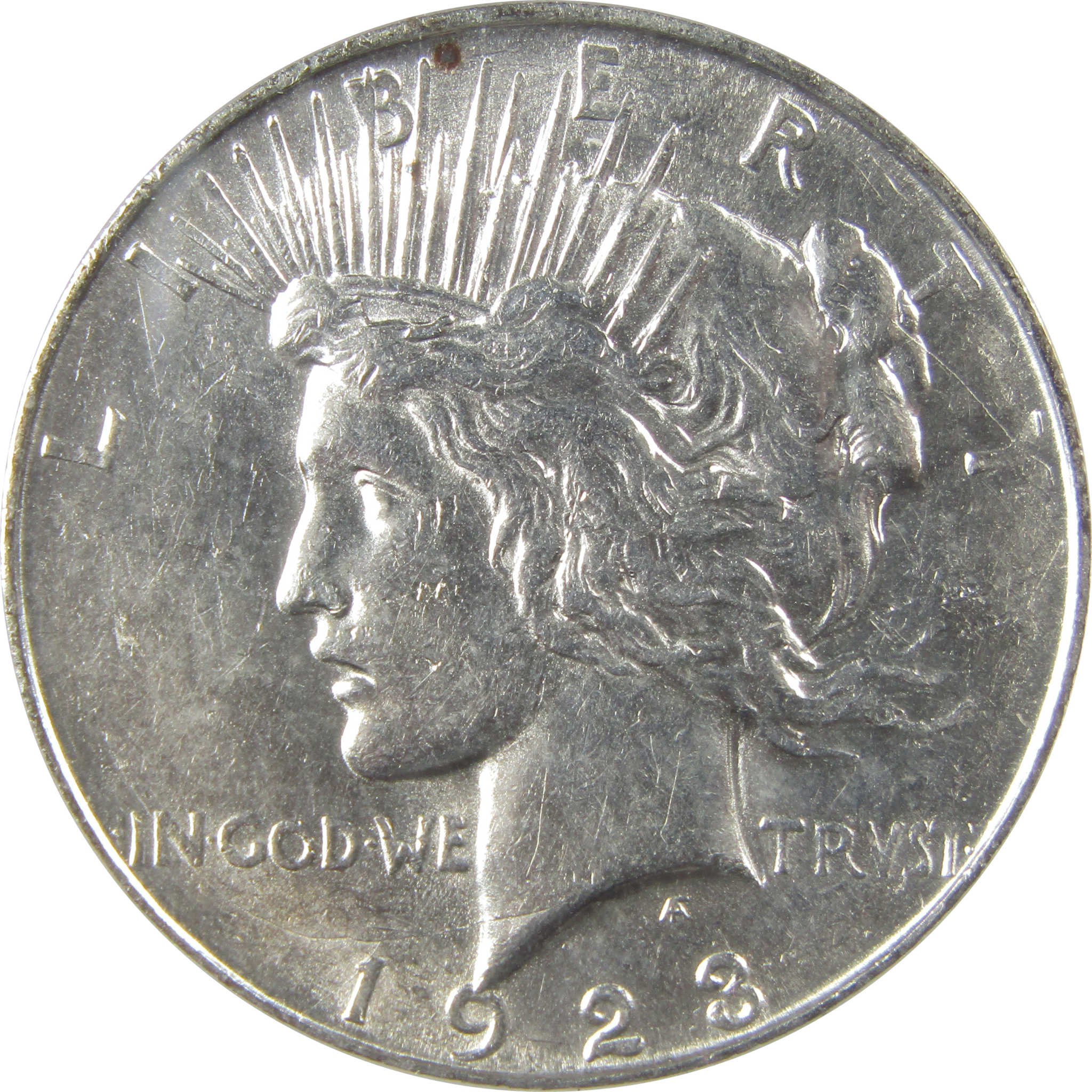 1923 D Peace Dollar AU 55 ANACS Silver $1 Coin SKU:I22177