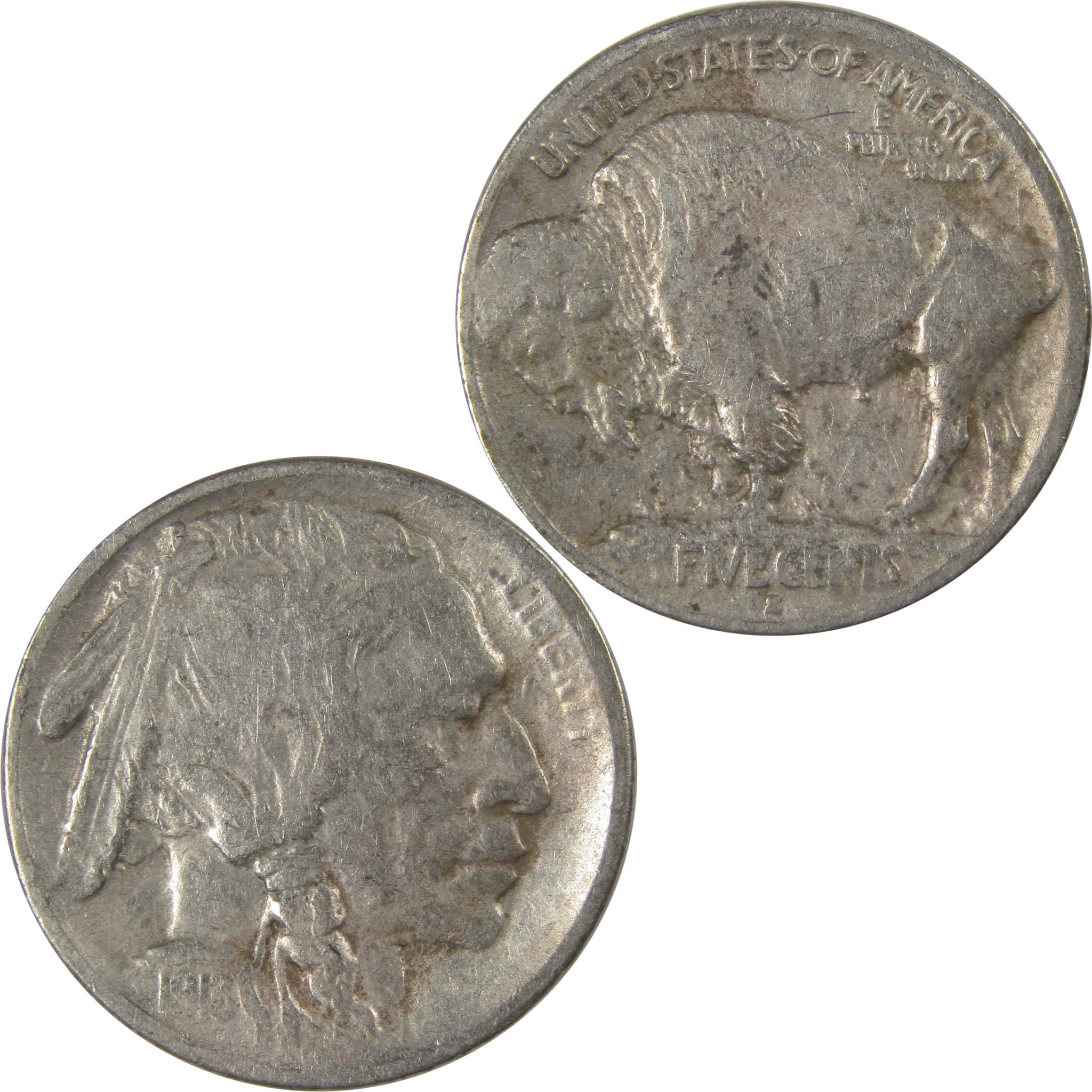 1913 S Type 1 Indian Head Buffalo Nickel F Fine Details SKU:I22896