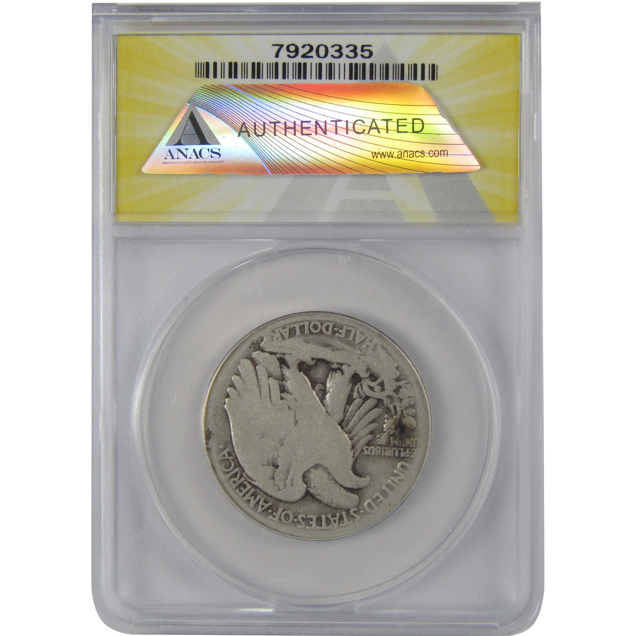 1916 S Liberty Walking Half Dollar G 4 ANACS Silver 50c Coin SKU:CP119