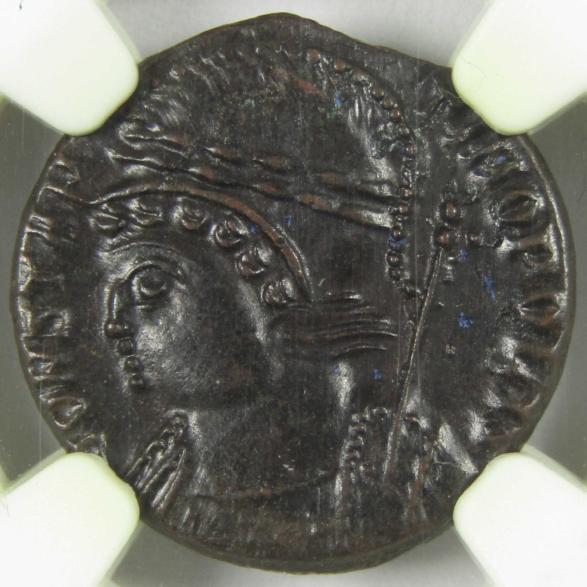330-340 AD Constantinian Copper Nummus Victory on Prow MS NGC Ancient