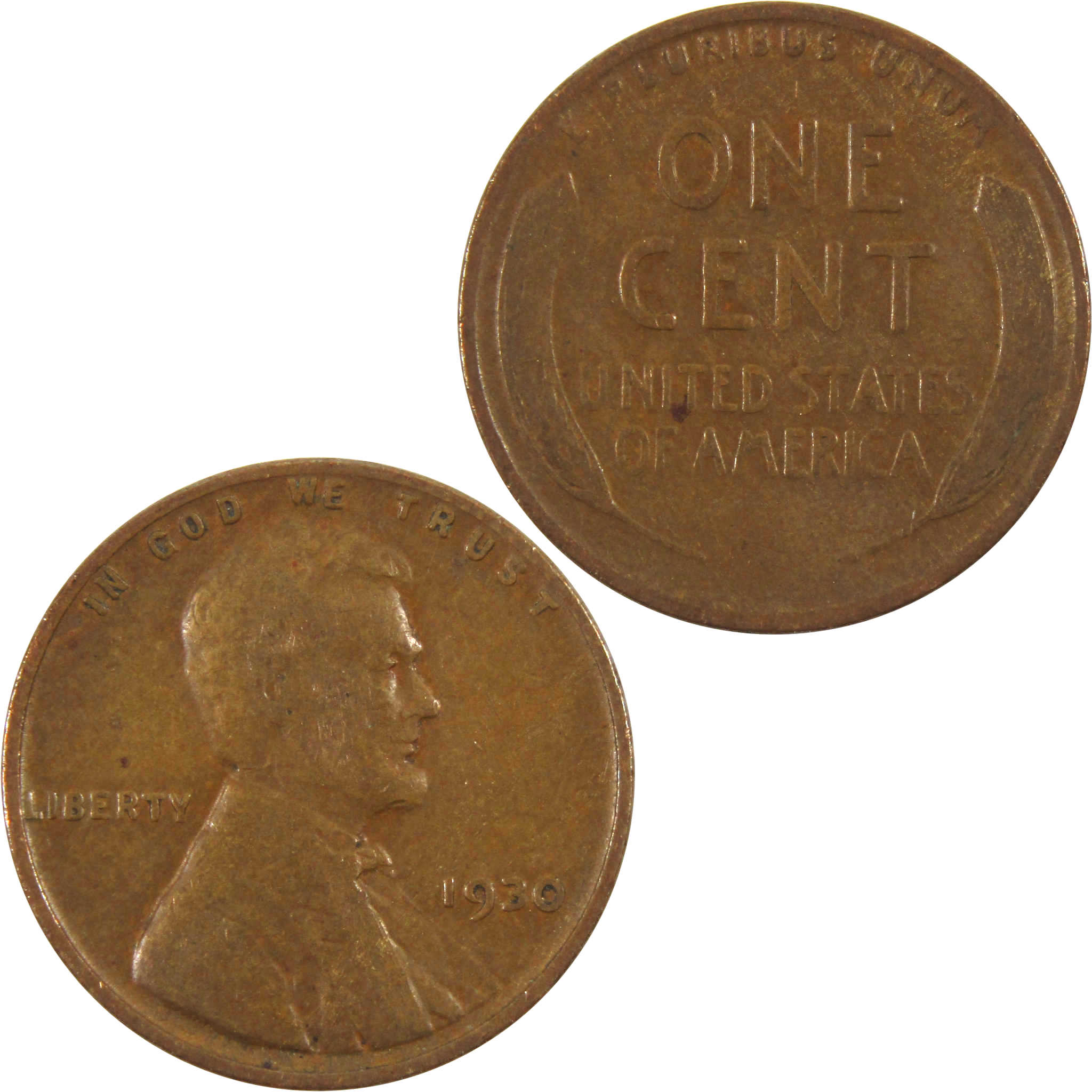 1930 Lincoln Wheat Cent F Fine Penny 1c Coin