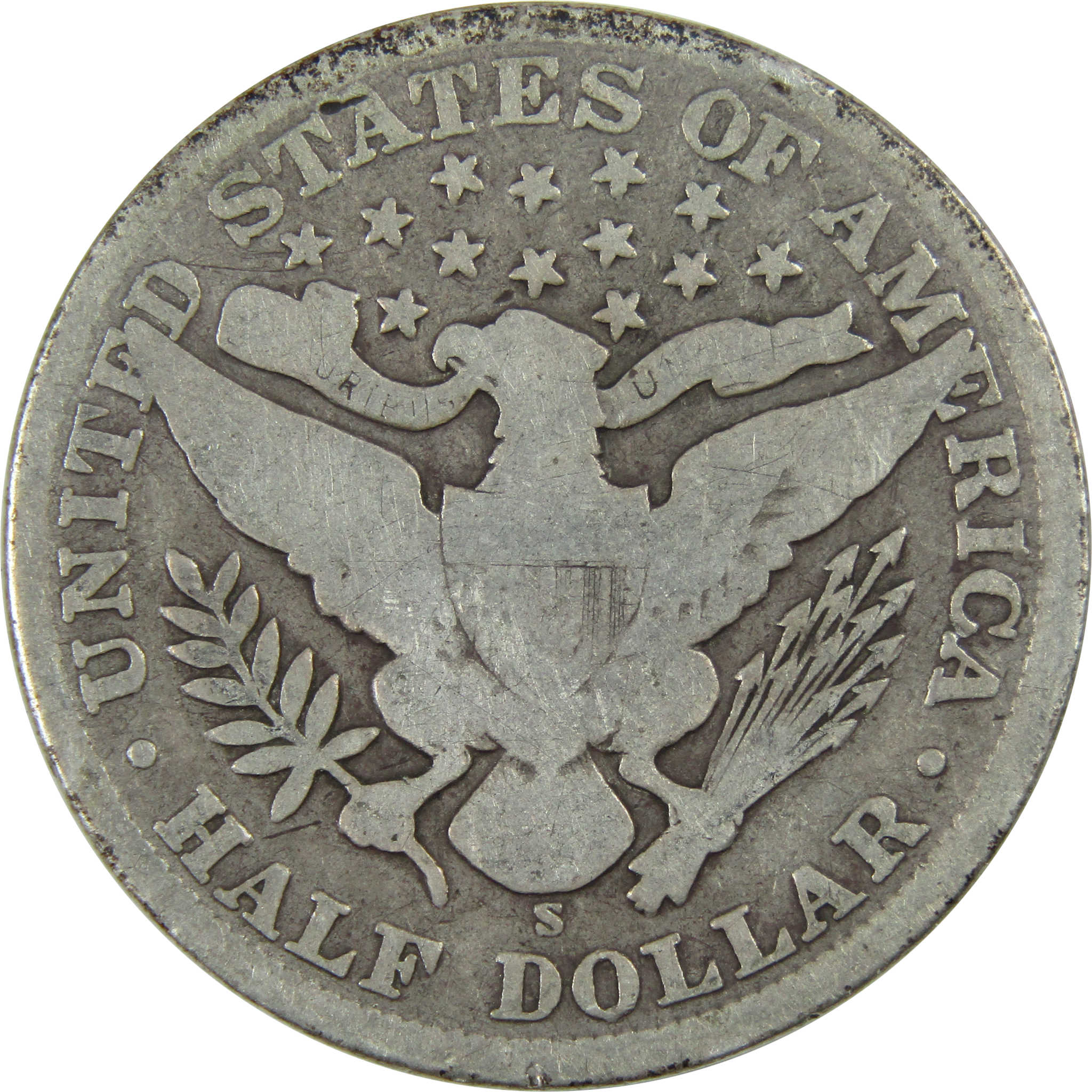 1907 S Barber Half Dollar G Good Silver 50c Coin SKU:I13021