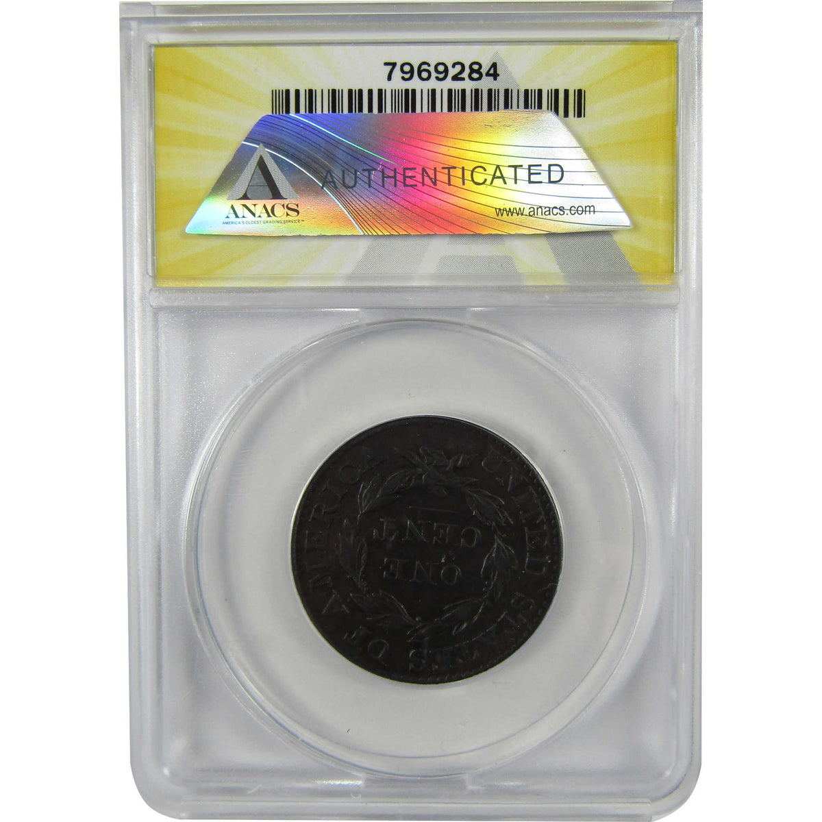 1825 Coronet Head Copper Large Cent VF 35 Details ANACS SKU:I28580
