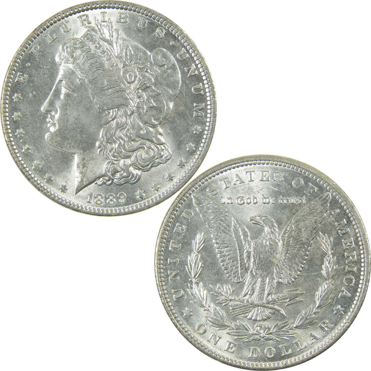 1889 Morgan Silver Dollar Uncirculated Mint State $1 Coin SKU:CP1785