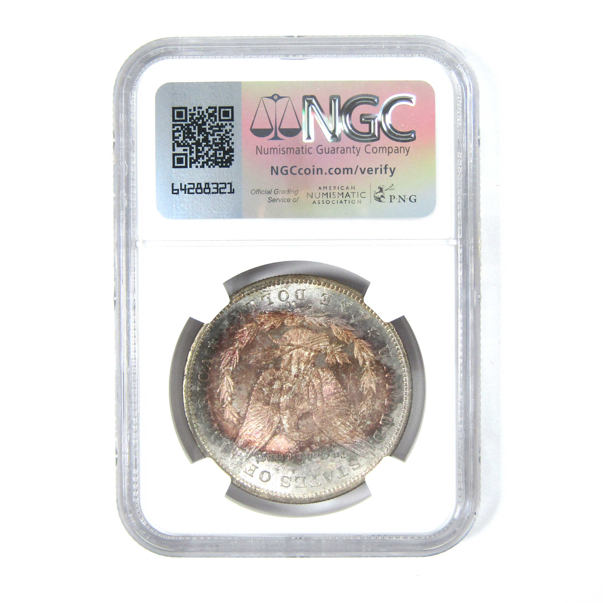 1892 CC Morgan Dollar MS 62 NGC Silver $1 Toned Reverse SKU:CPC7193