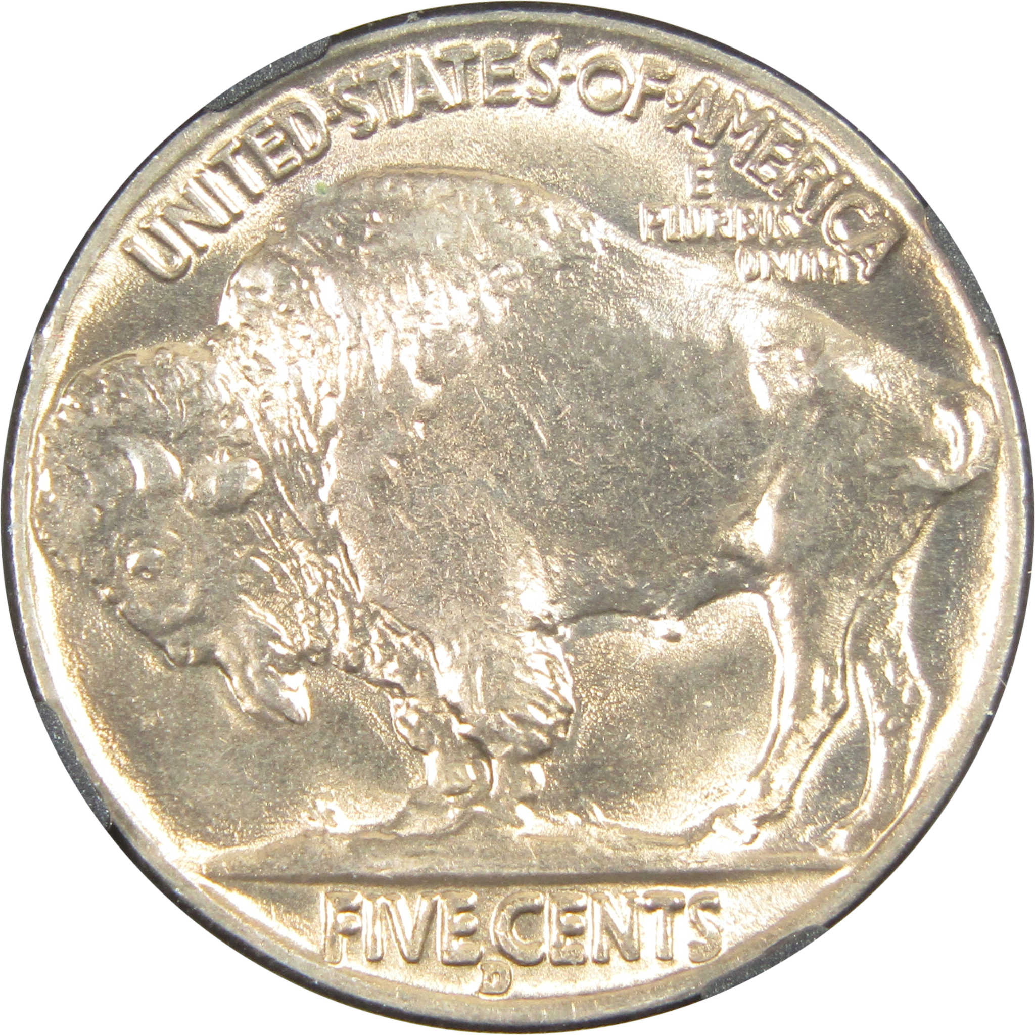 1938 D Buffalo Nickel MS 66 NGC 5c Original Bag Fragment SKU:I14580