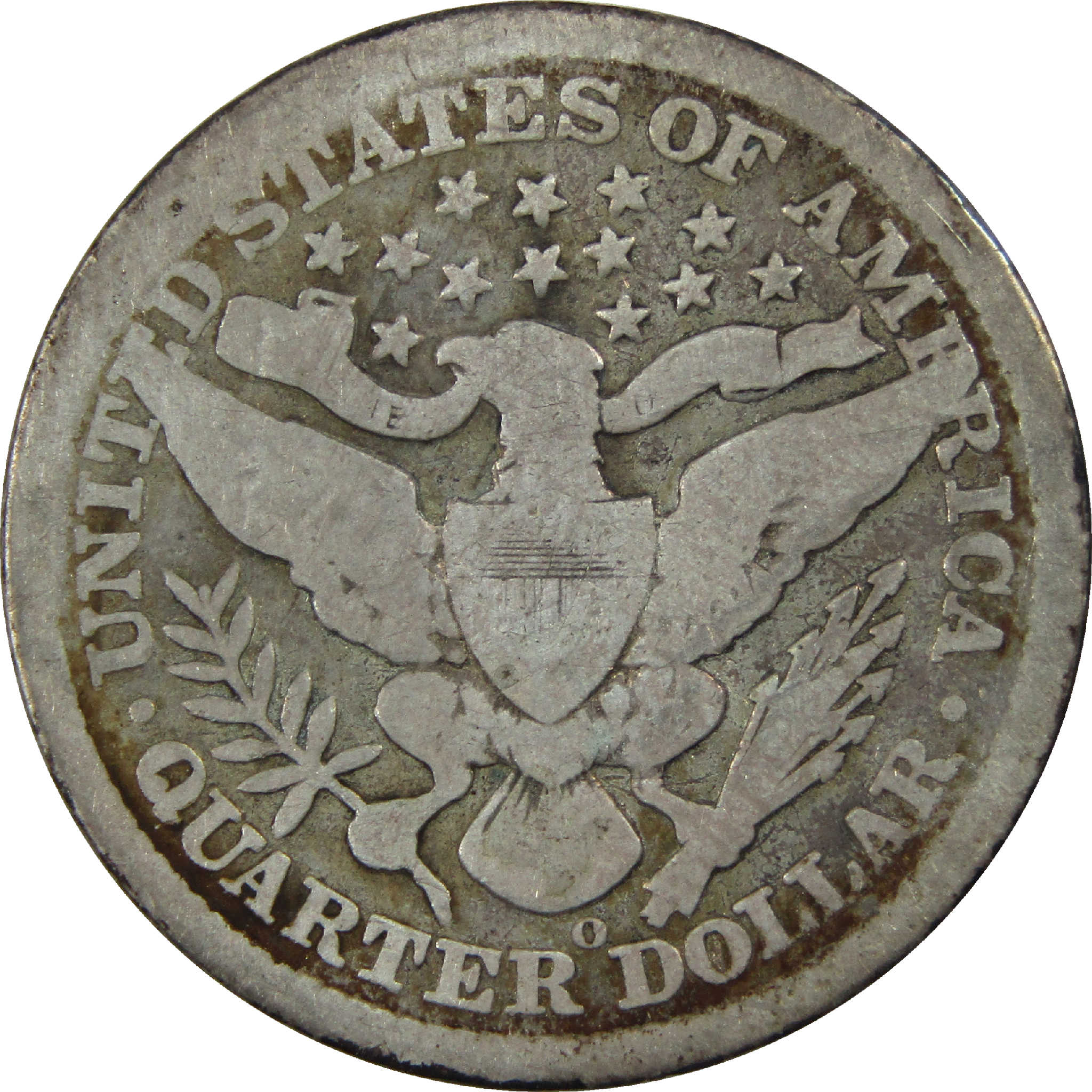 1896 O Barber Quarter AG About Good Silver 25c Coin SKU:I12228