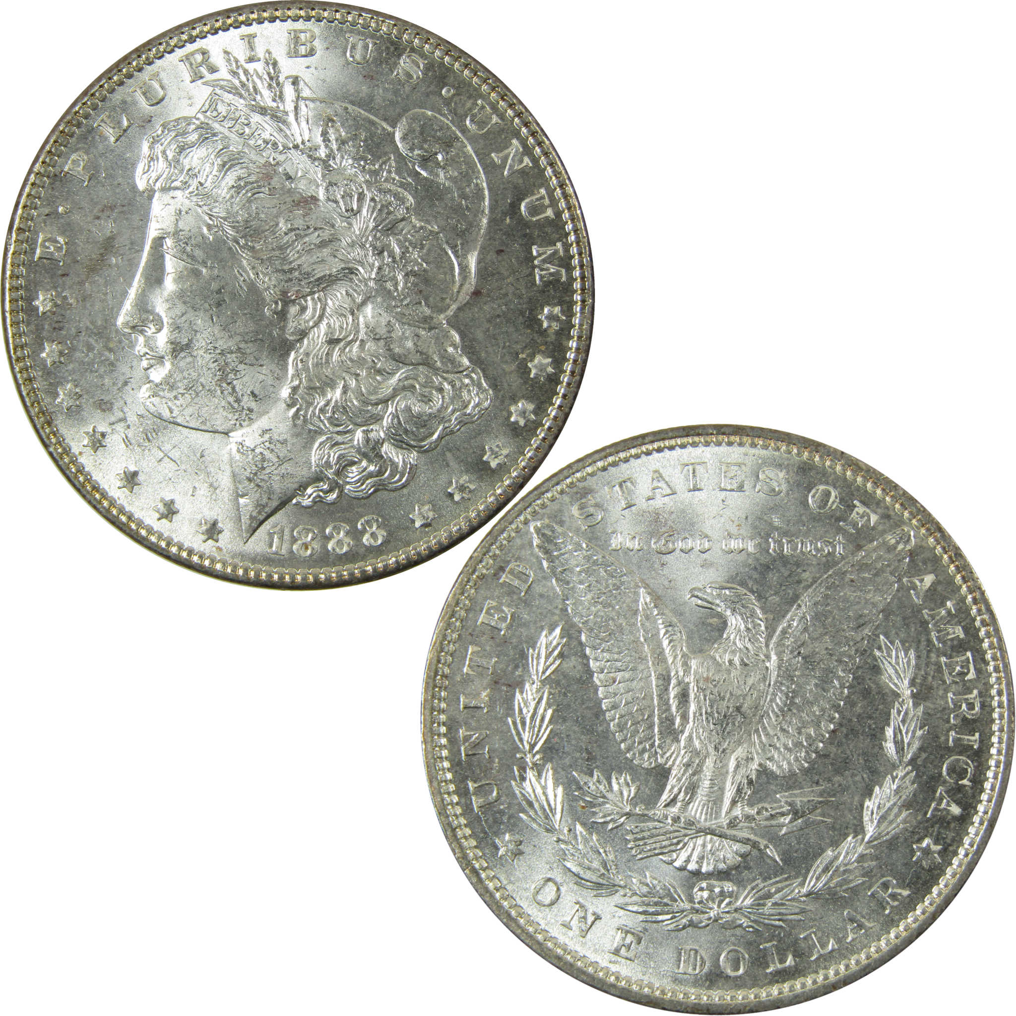 1888 Morgan Silver Dollar Uncirculated Mint State $1 Coin SKU:CP1647