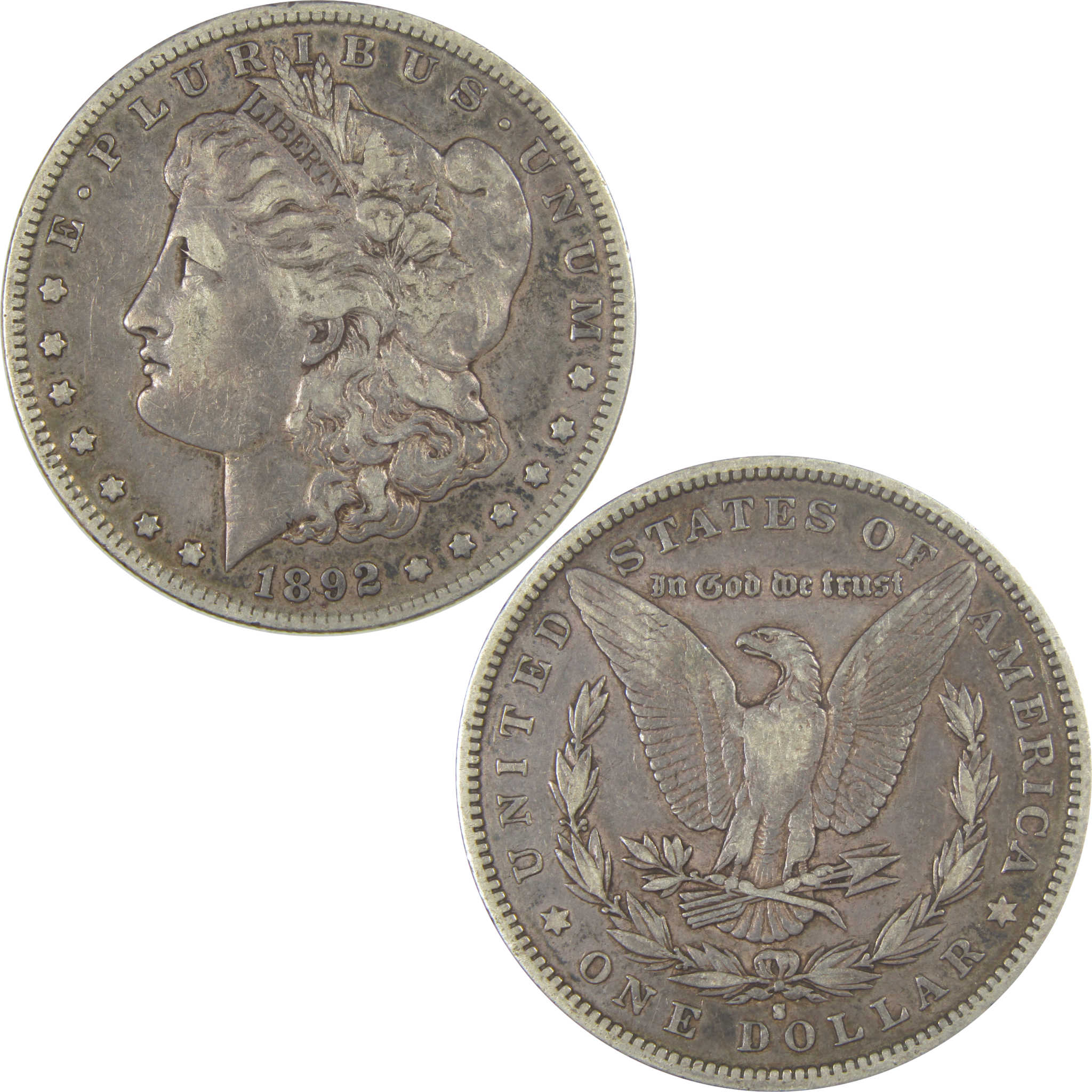 1892 S Morgan Dollar VF Very Fine Silver $1 Coin SKU:CPC1040 - Morgan coin - Morgan silver dollar - Morgan silver dollar for sale - Profile Coins &amp; Collectibles