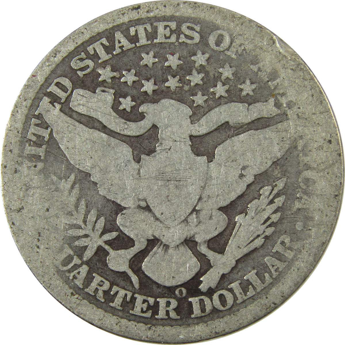 1897 O Barber Silver Quarter AG About Good 25c Coin SKU:I28533