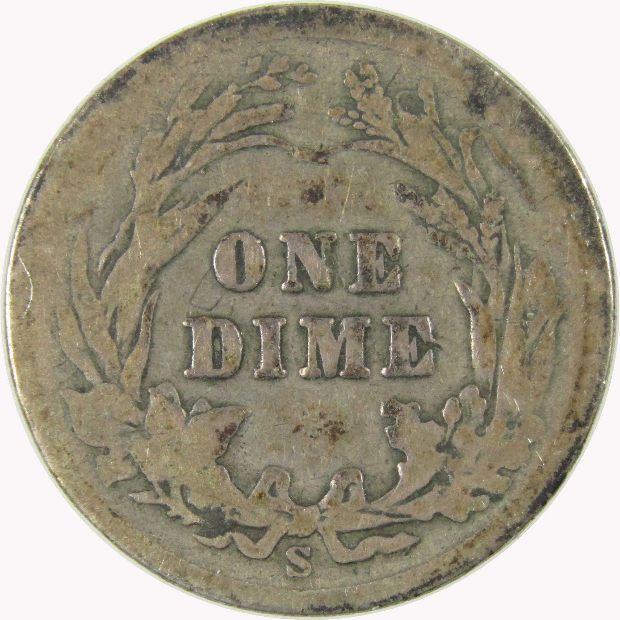 1905 S Barber Silver Dime AG About Good 10c Coin Collectible SKU:CP710