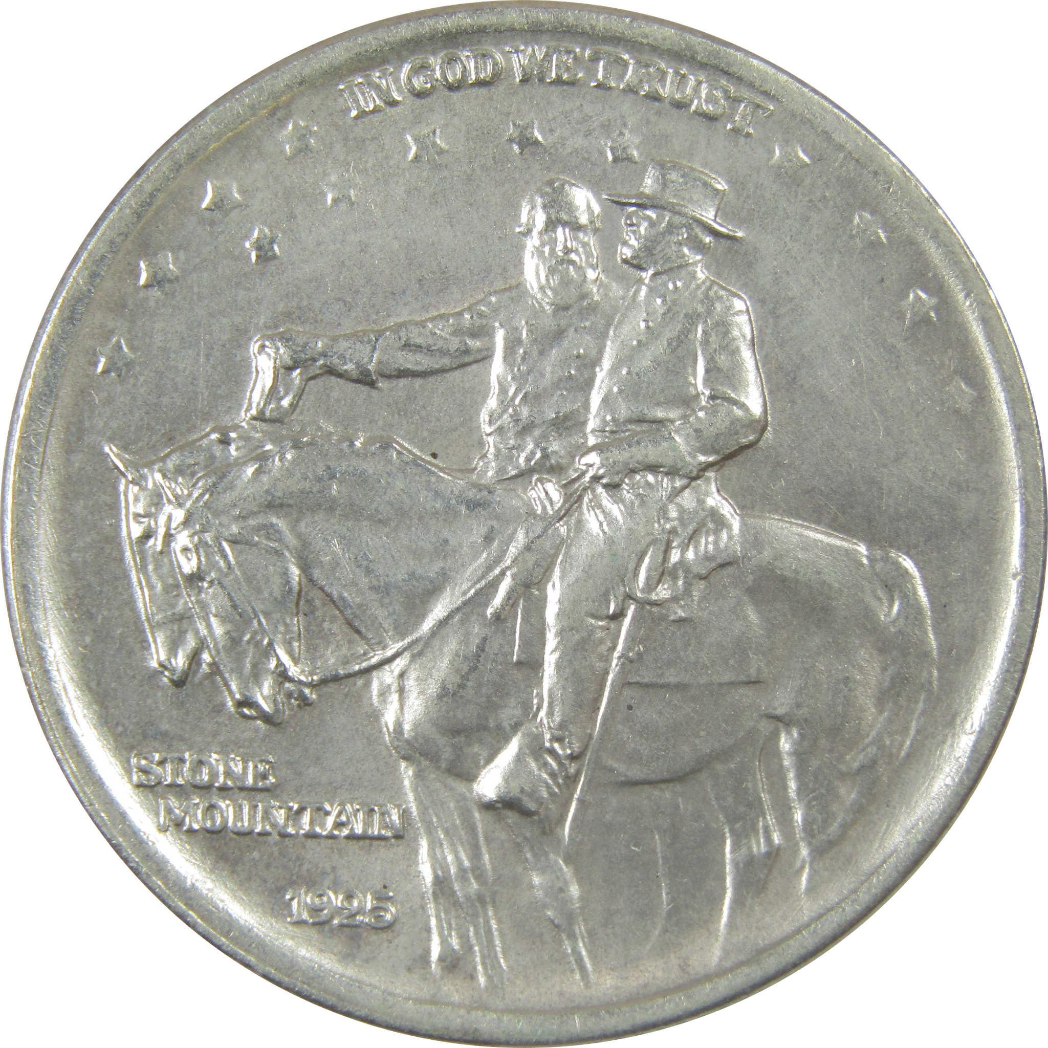 1925 Stone Mountain Commemorative Silver 50c AU About Unc SKU:I24672