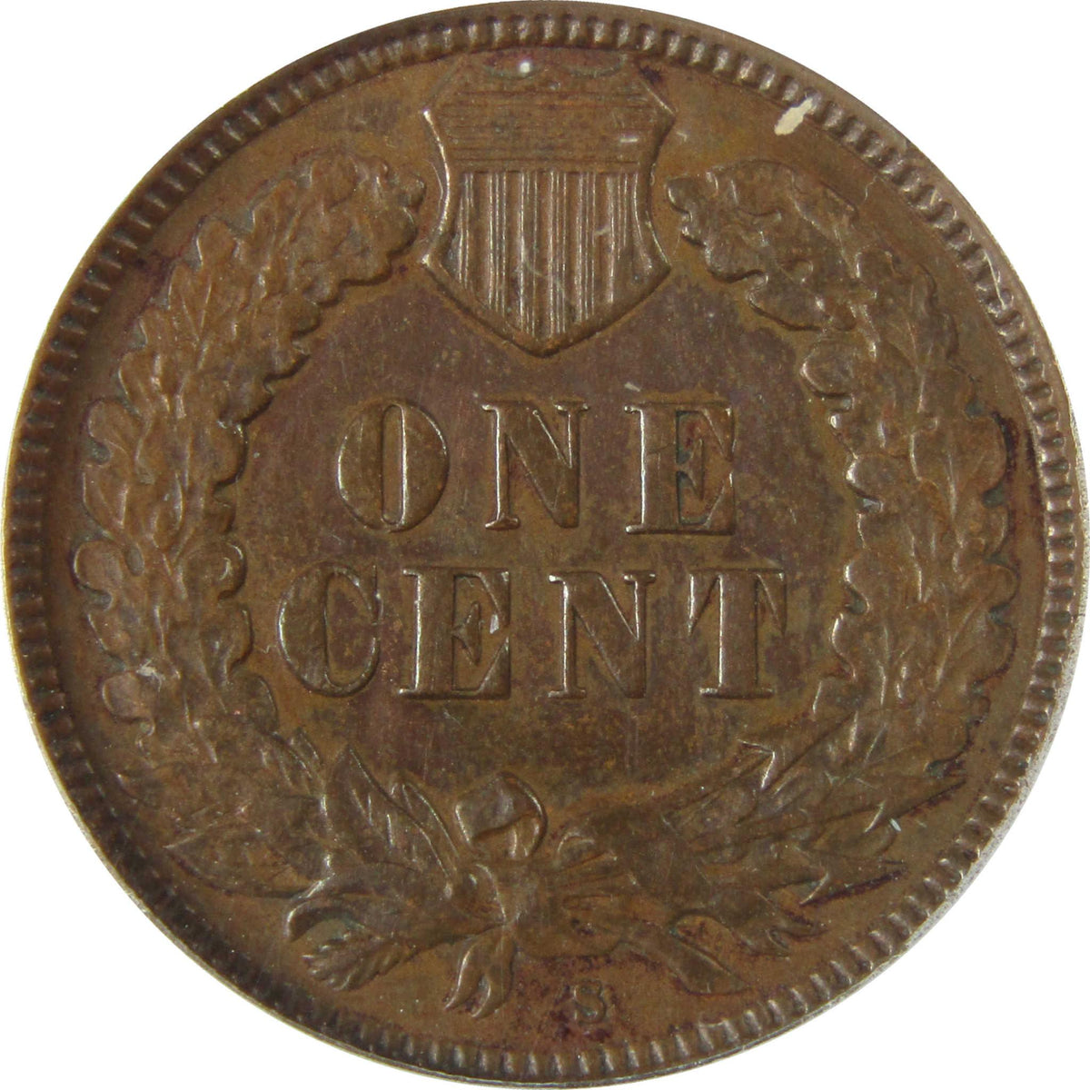 1908 S Indian Head Cent AU 50 ANACS Penny 1c Coin SKU:I27943