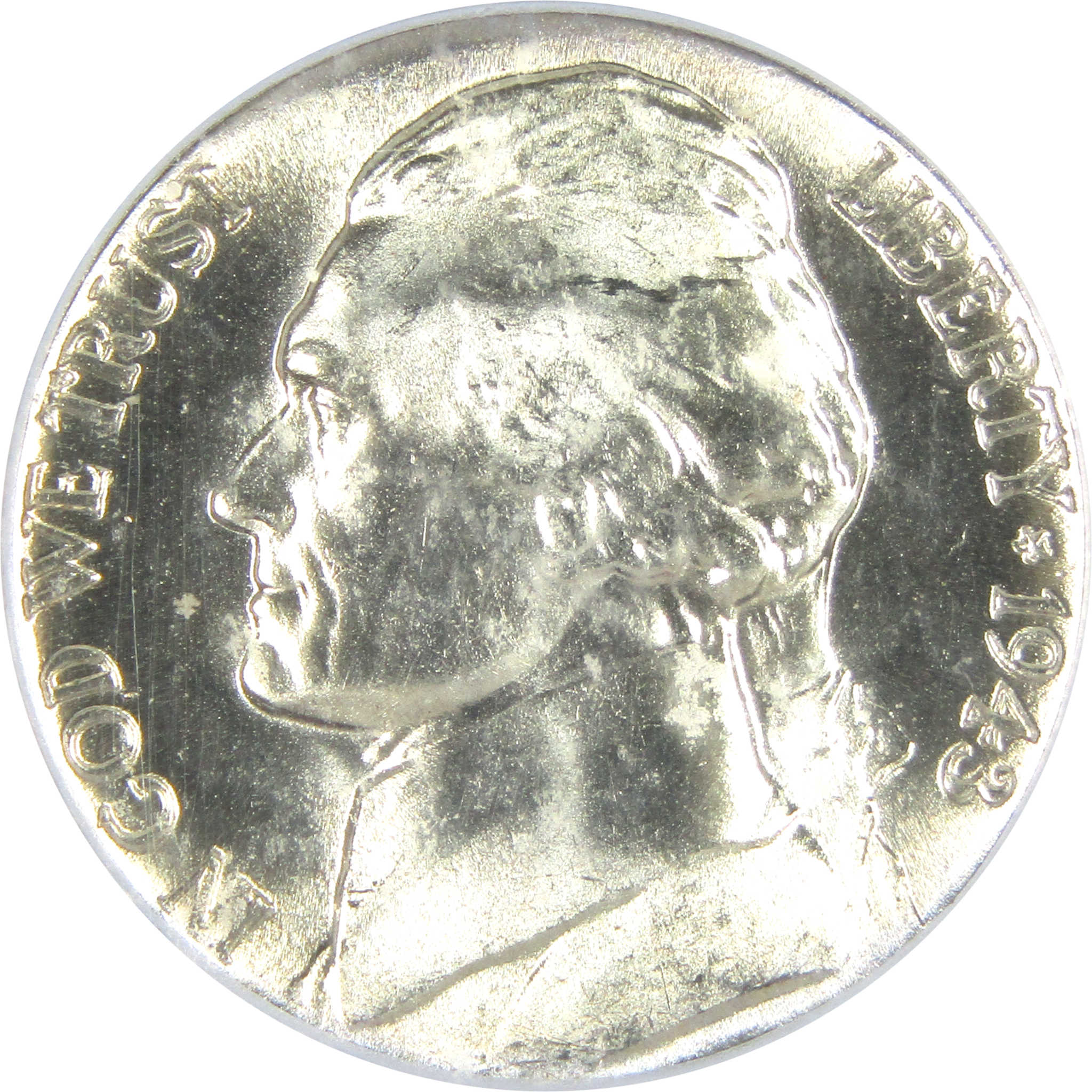 1942 P Jefferson Nickel MS 67 ICG Wartime Silver 5c SKU:CPC8609